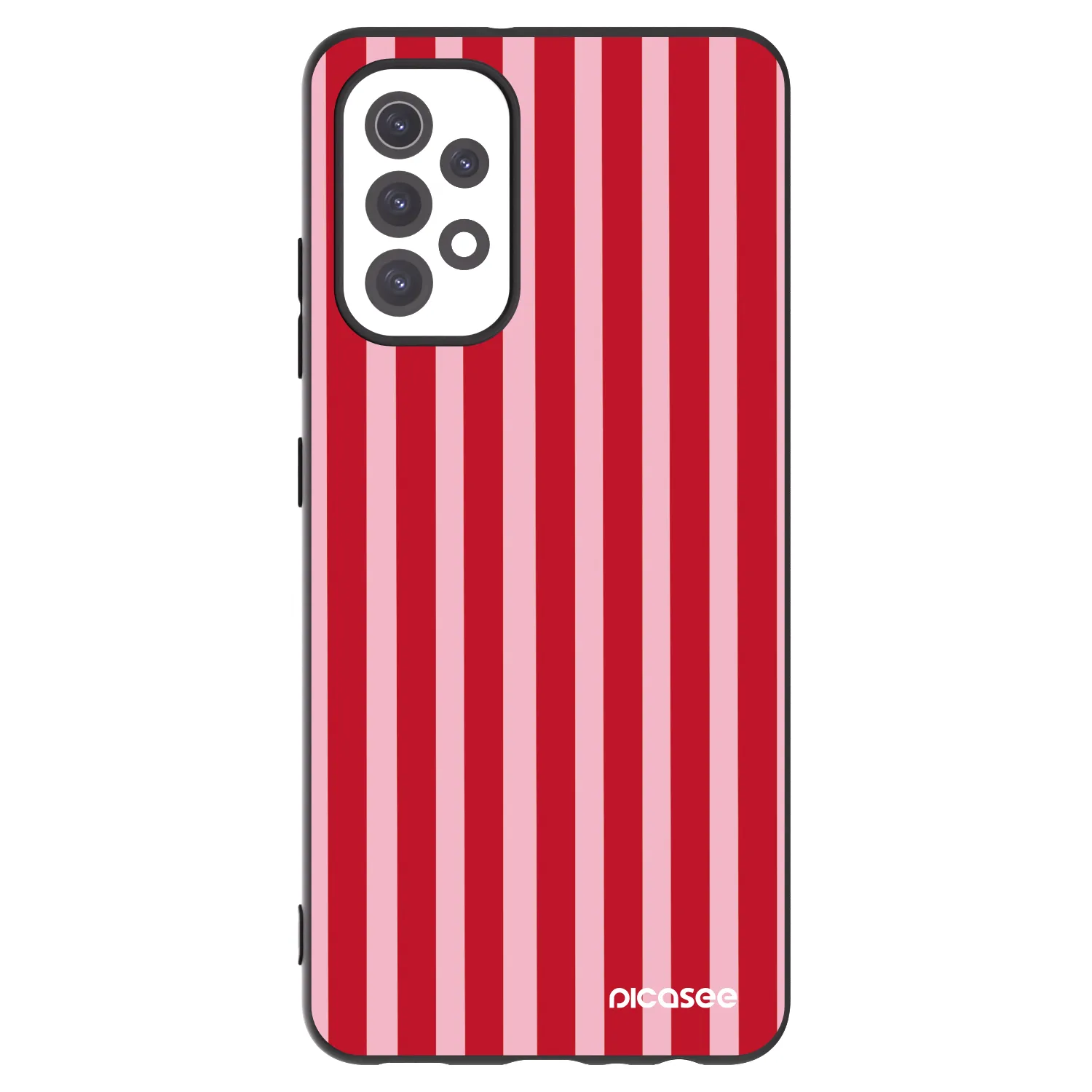 Picasee Samsung Galaxy A32 5G A326B Hülle - Schwarzes Silikon - Lines red