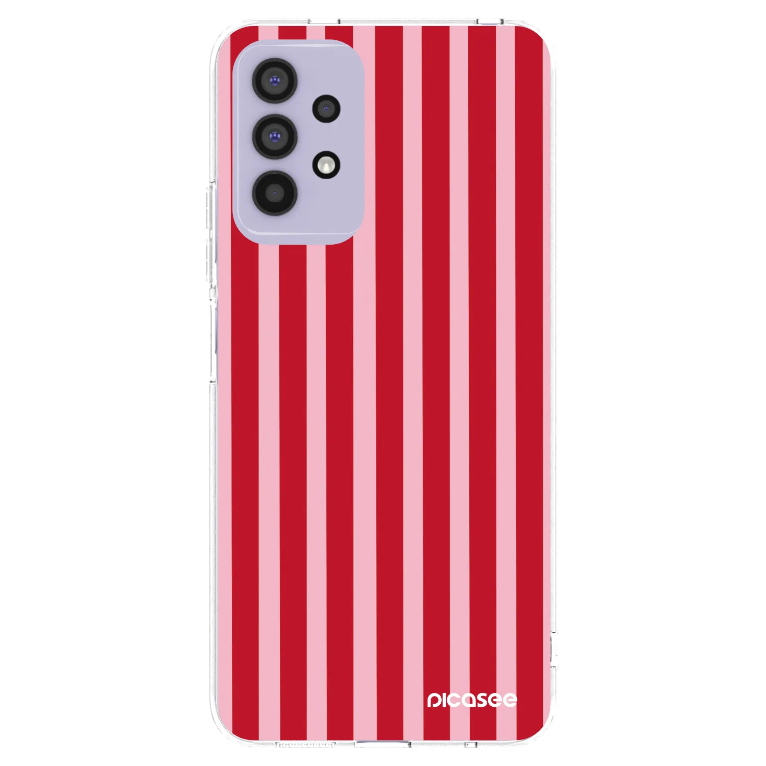 Picasee Samsung Galaxy A32 4G SM-A325F Hülle - Transparentes Silikon - Lines red