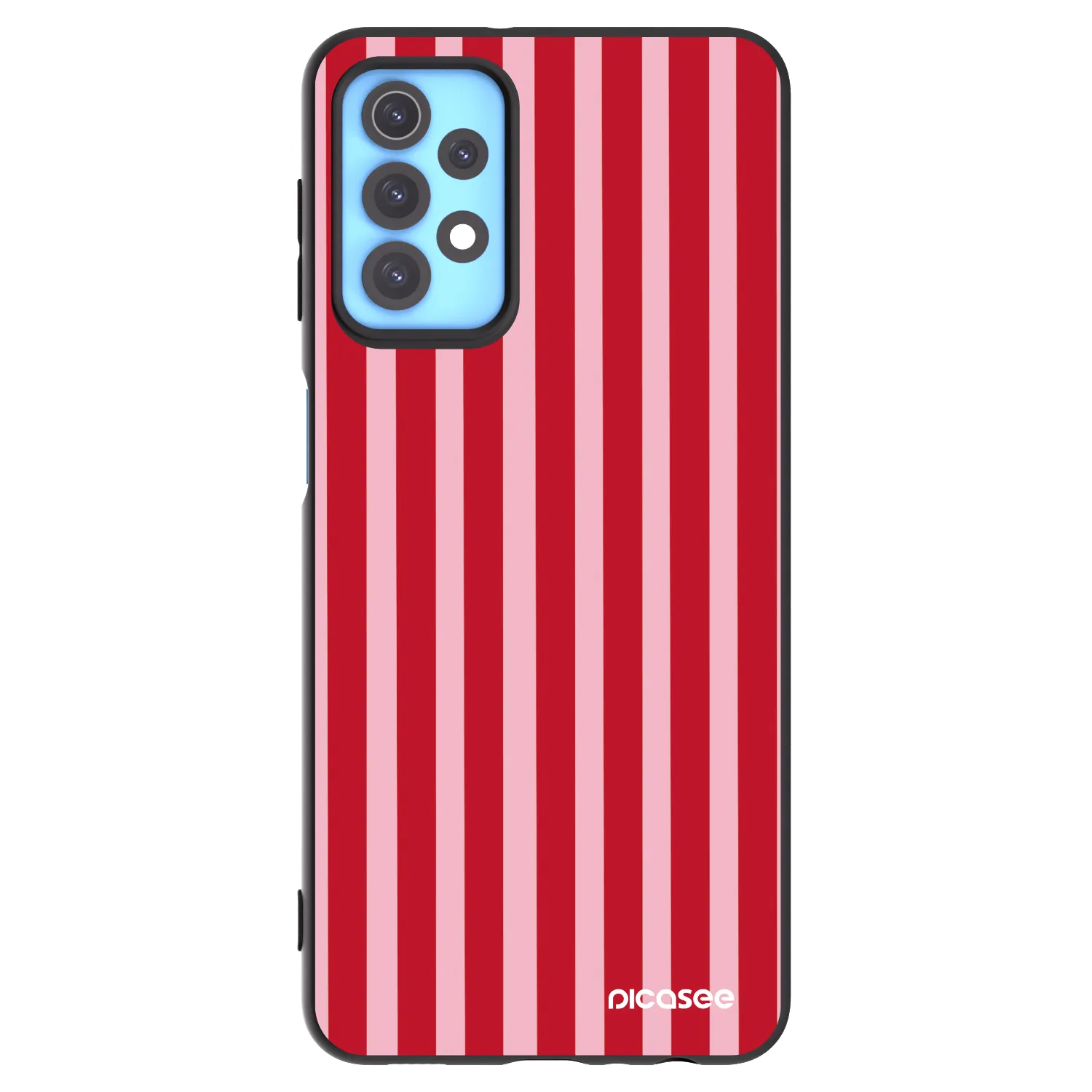 Picasee Samsung Galaxy A32 4G SM-A325F Hülle - Schwarzes Silikon - Lines red