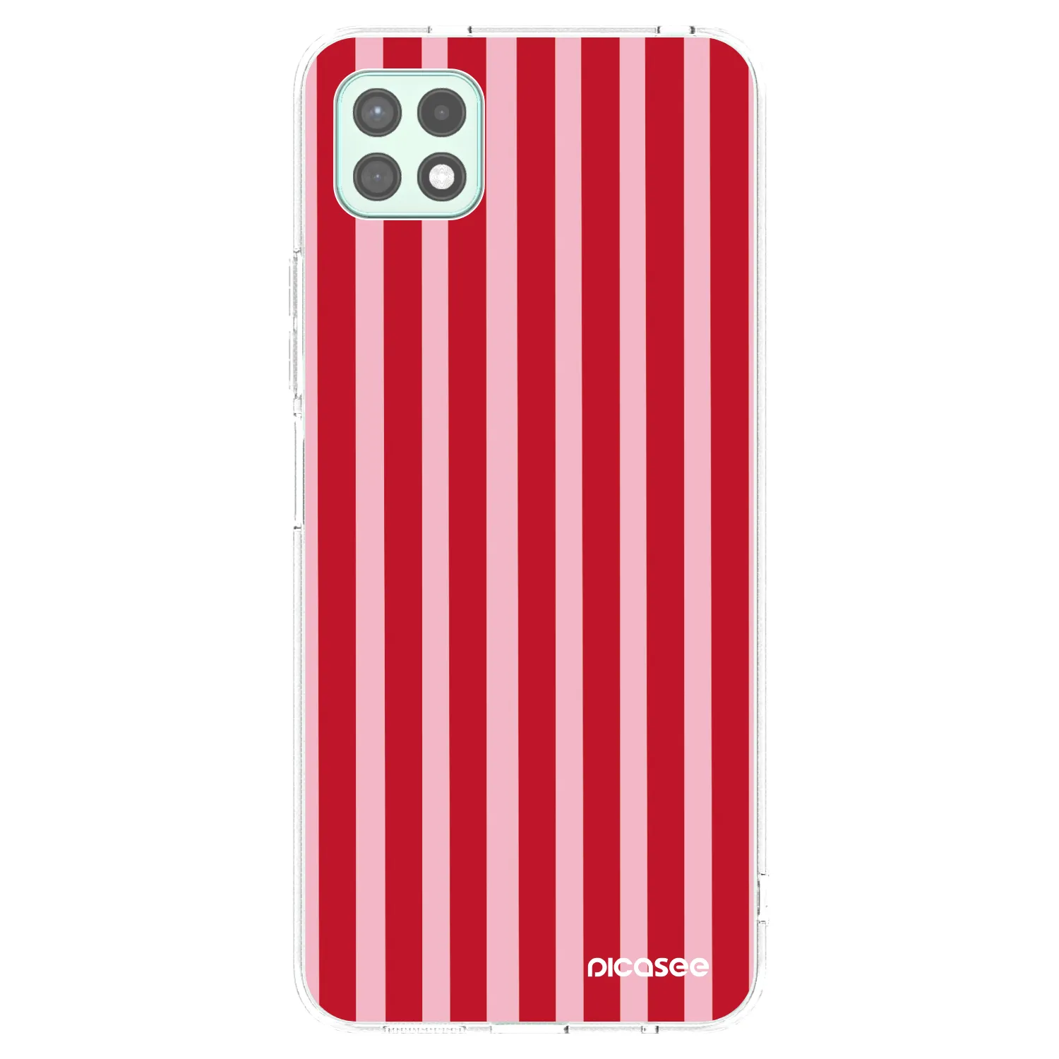 Picasee Samsung Galaxy A22 A226B 5G Hülle - Transparentes Silikon - Lines red
