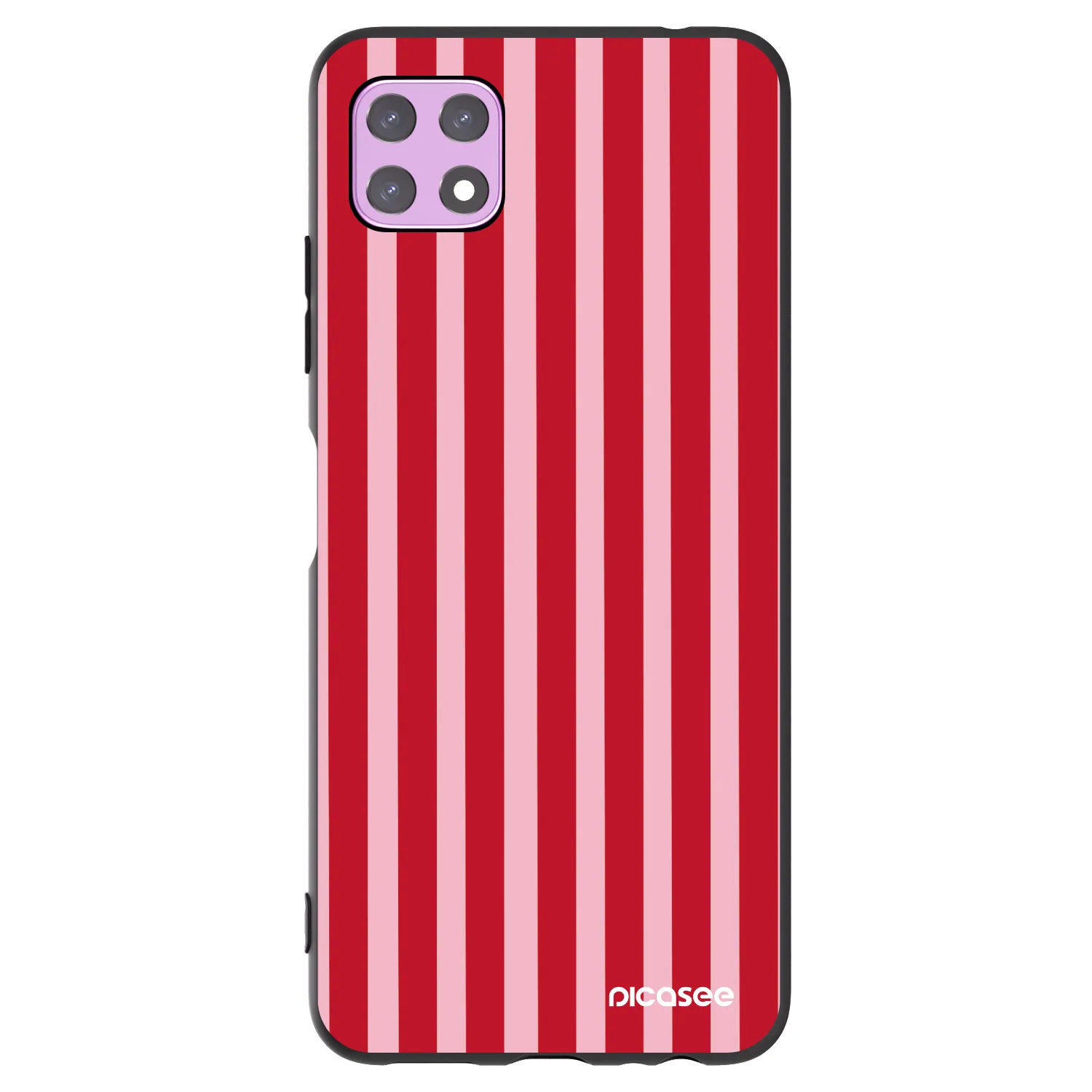 Picasee Samsung Galaxy A22 A226B 5G Hülle - Schwarzes Silikon - Lines red