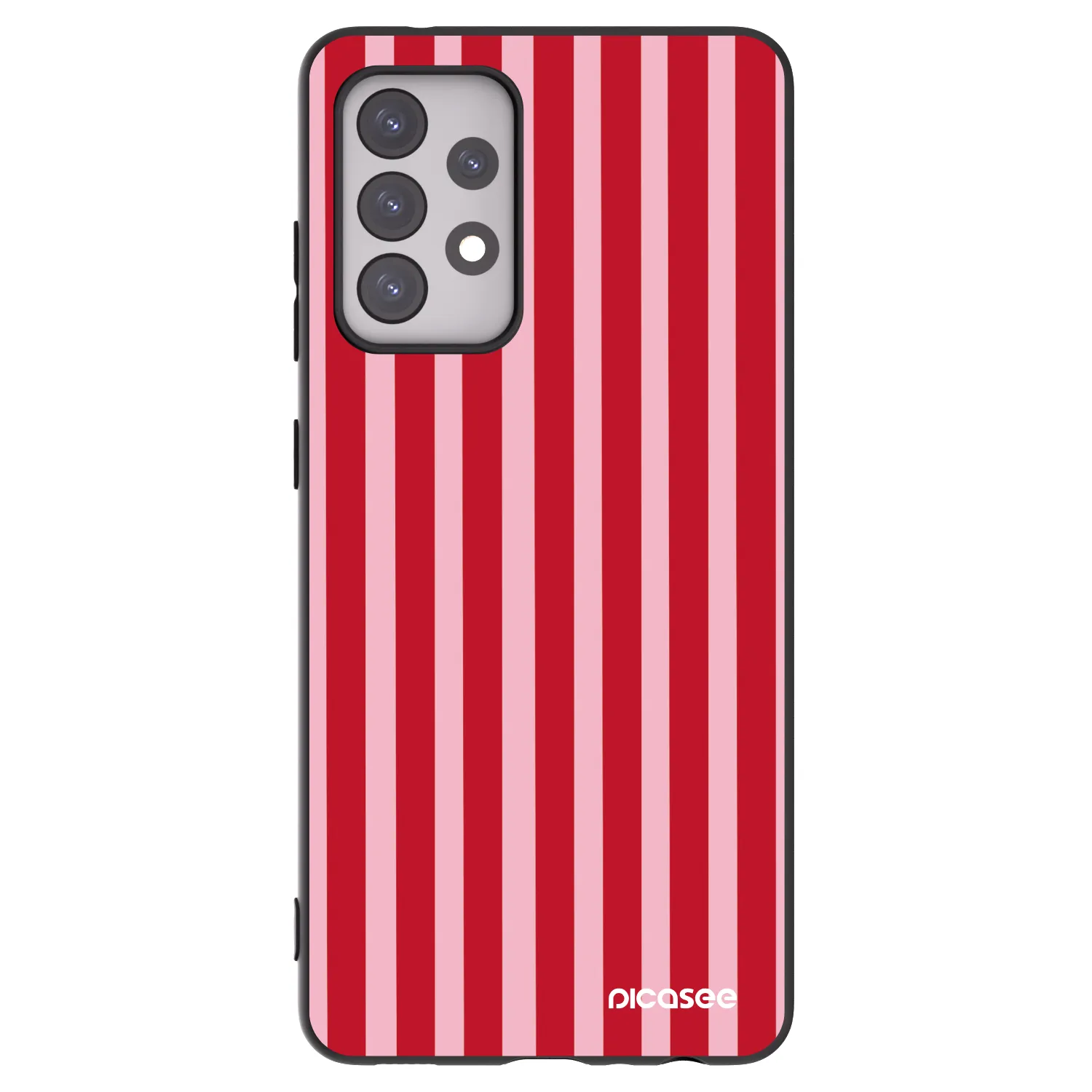 Picasee Samsung Galaxy A52s 5G A528B Hülle - Schwarzes Silikon - Lines red