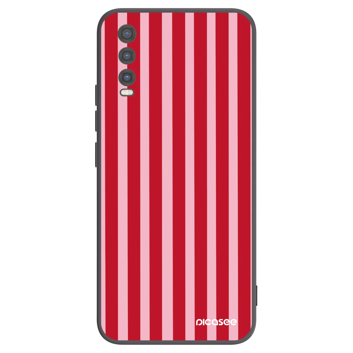 Picasee Vivo Y20s Hülle - Schwarzes Silikon - Lines red