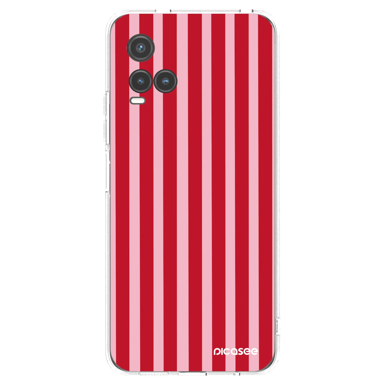 Picasee Vivo Y33s Hülle - Transparentes Silikon - Lines red