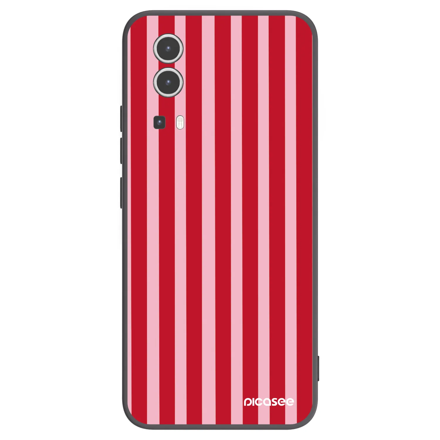 Picasee Vivo Y72 5G Hülle - Schwarzes Silikon - Lines red