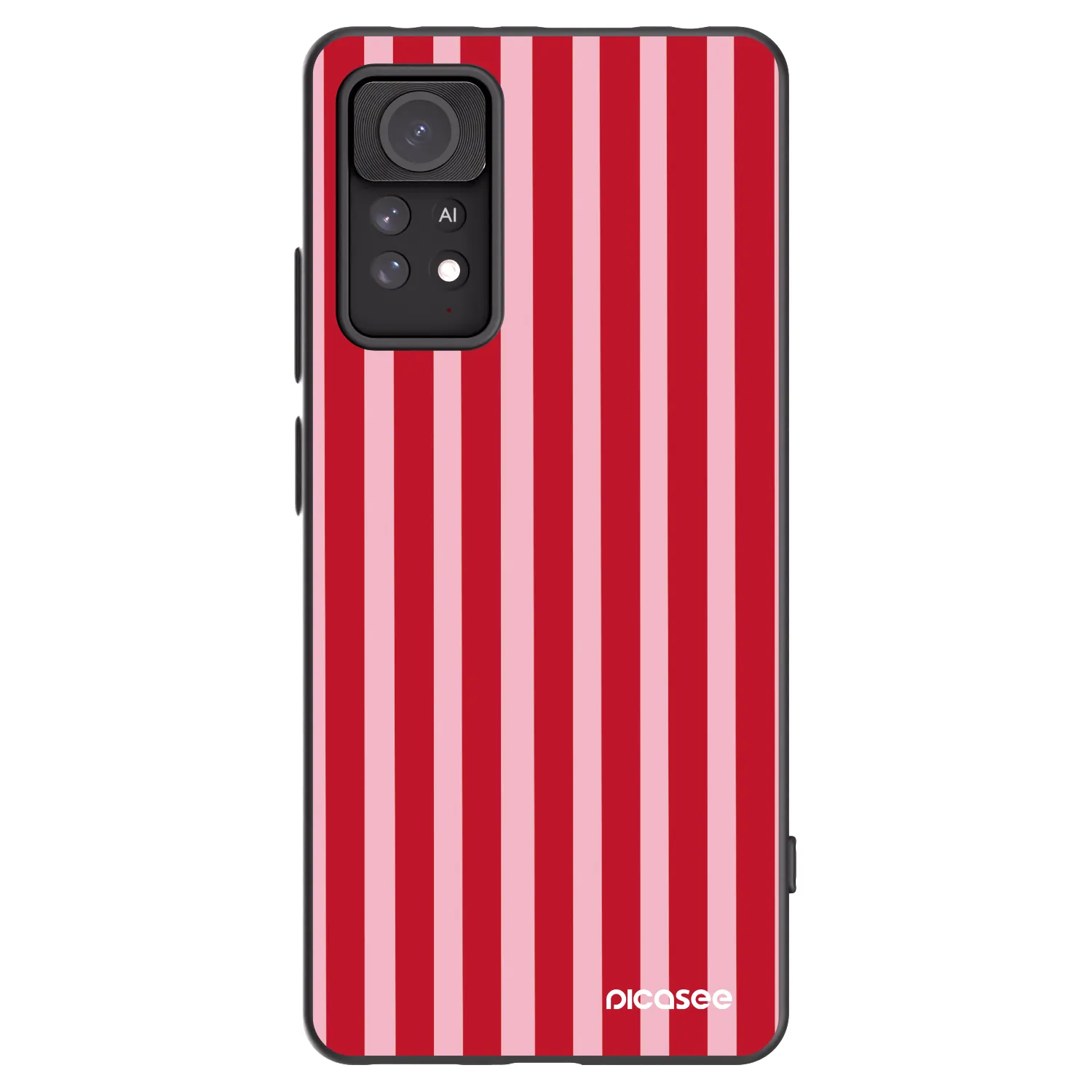 Picasee Xiaomi Redmi Note 11 Pro 5G Hülle - Schwarzes Silikon - Lines red