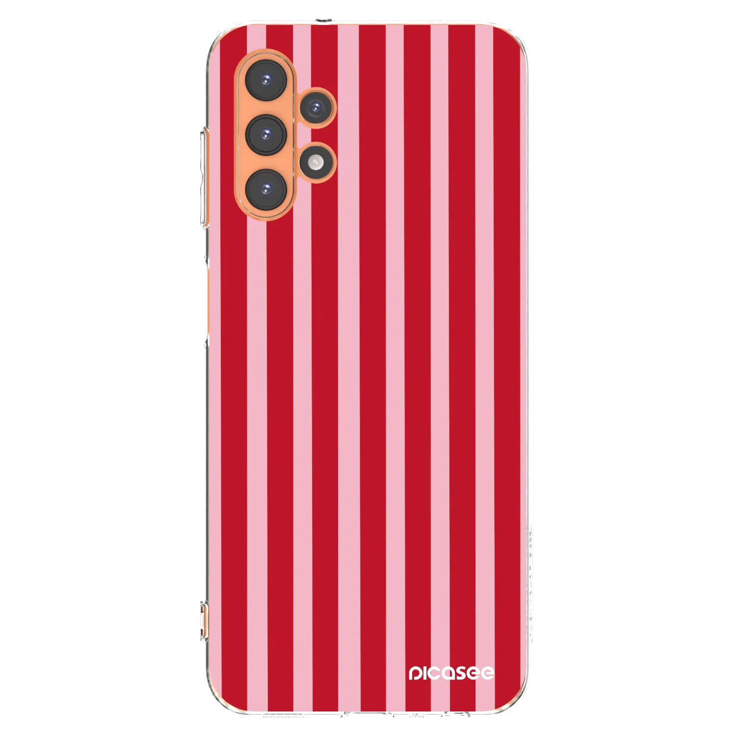 Picasee Samsung Galaxy A13 4G A135 Hülle - Transparentes Silikon - Lines red