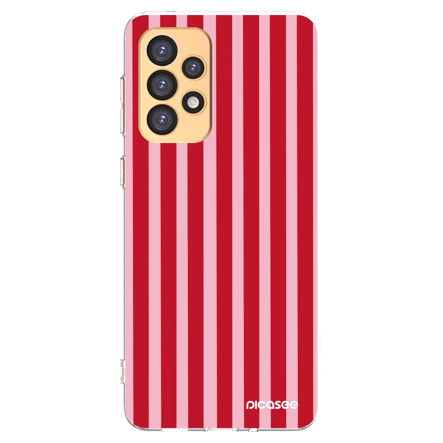 Picasee Samsung Galaxy A33 5G A336 Hülle - Transparentes Silikon - Lines red