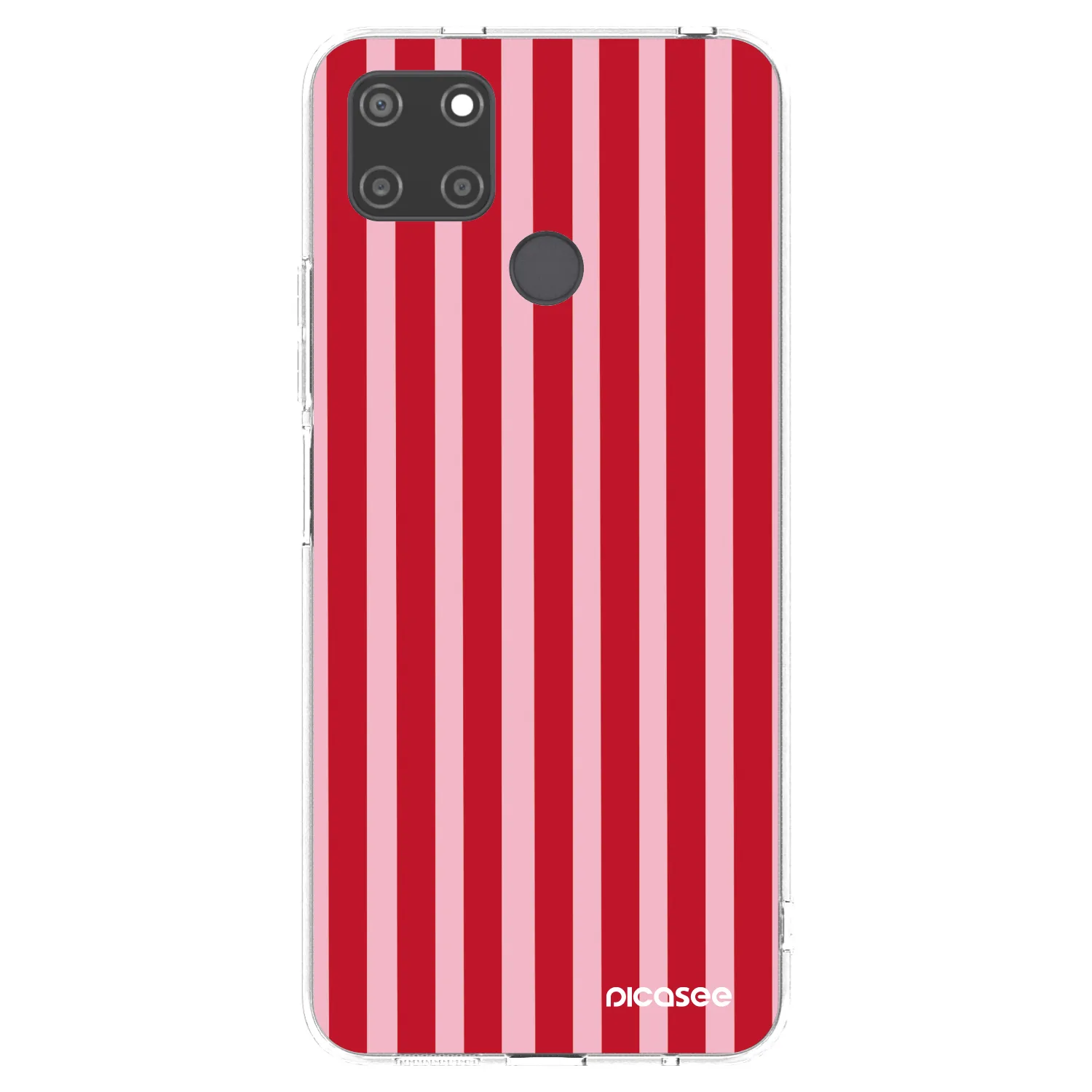 Picasee Realme C21Y Hülle - Transparentes Silikon - Lines red