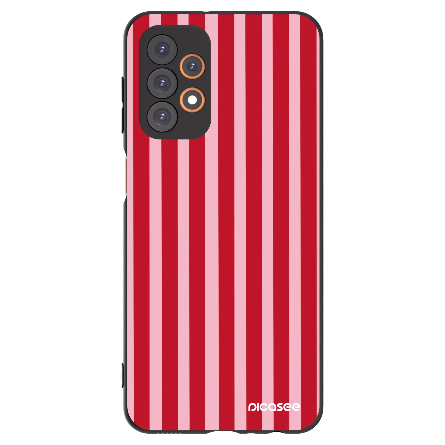 Picasee Samsung Galaxy A23 A236B 5G Hülle - Schwarzes Silikon - Lines red