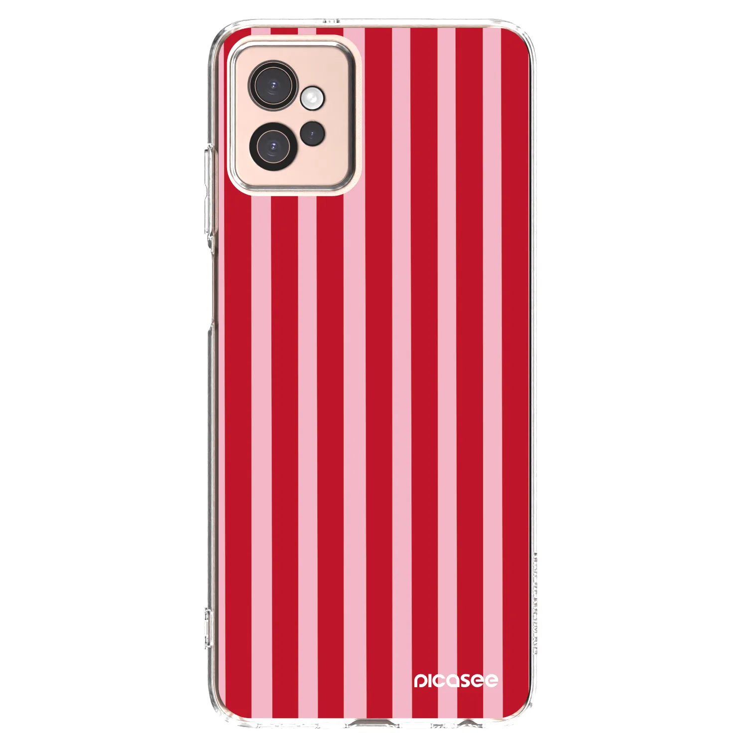 Picasee Motorola Moto G32 Hülle - Transparentes Silikon - Lines red