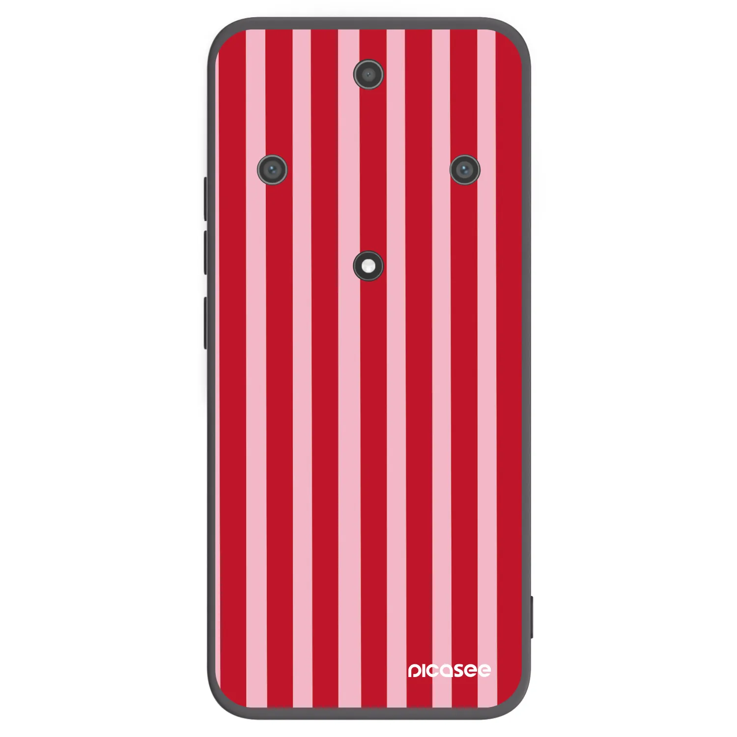 Picasee Honor Magic5 Lite 5G Hülle - Schwarzes Silikon - Lines red