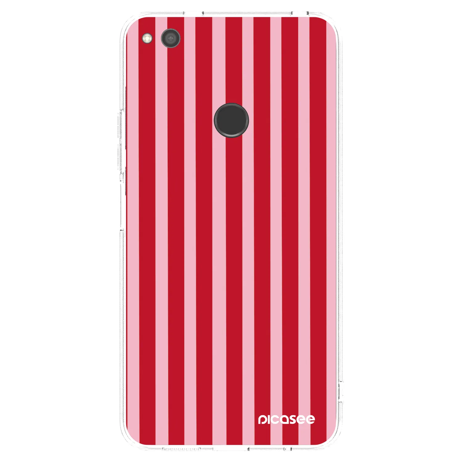 Picasee Huawei P9 Lite 2017 Hülle - Transparentes Silikon - Lines red
