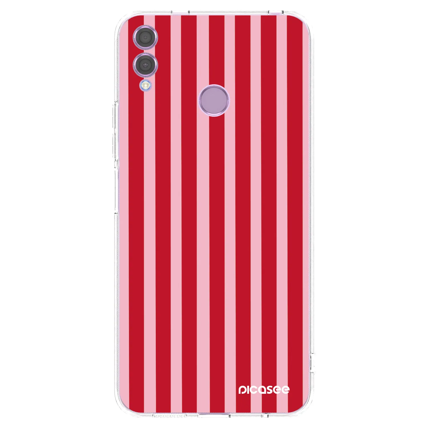 Picasee Honor 8X Hülle - Transparentes Silikon - Lines red