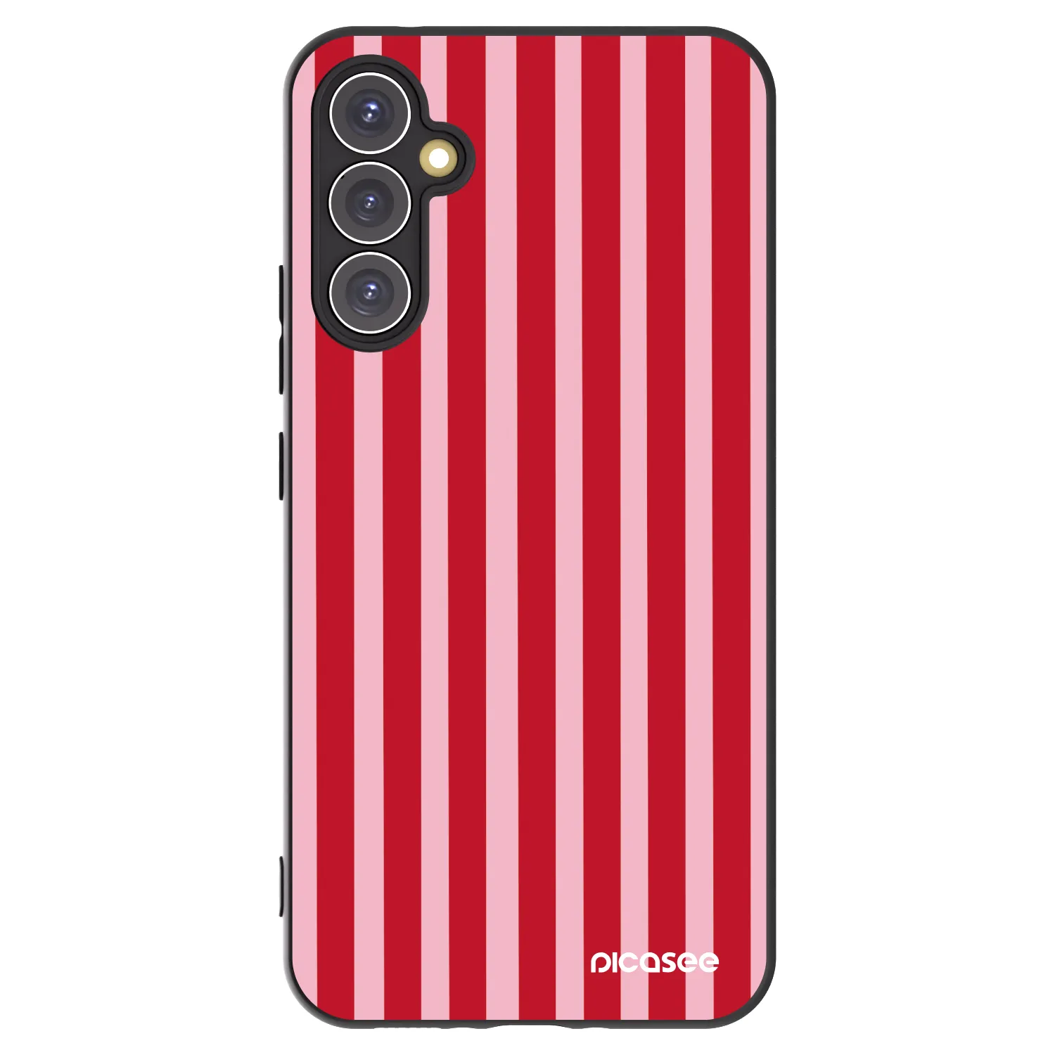 Picasee Samsung Galaxy A34 5G A346B Hülle - Schwarzes Silikon - Lines red