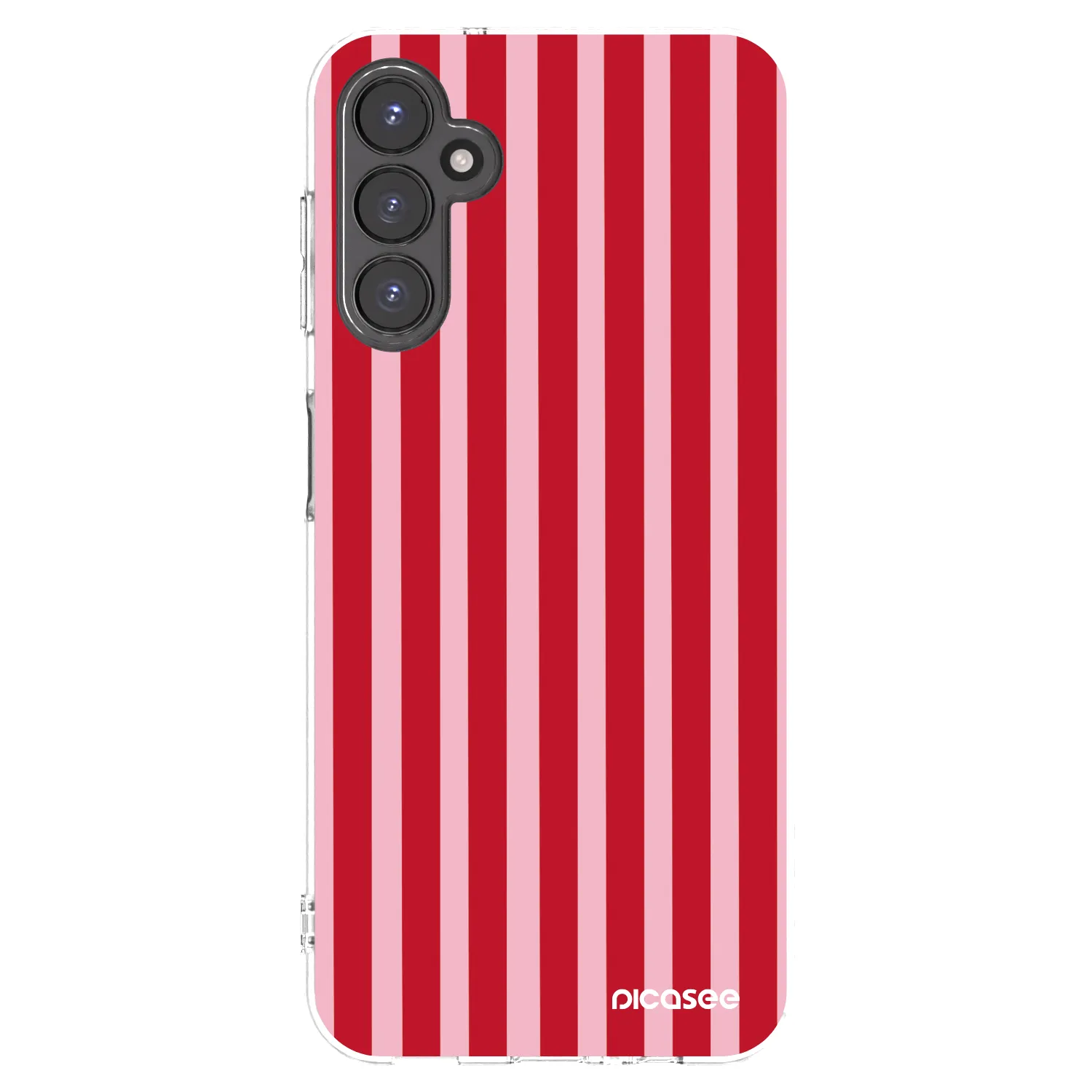 Picasee Samsung Galaxy A14 4G A145R Hülle - Transparentes Silikon - Lines red