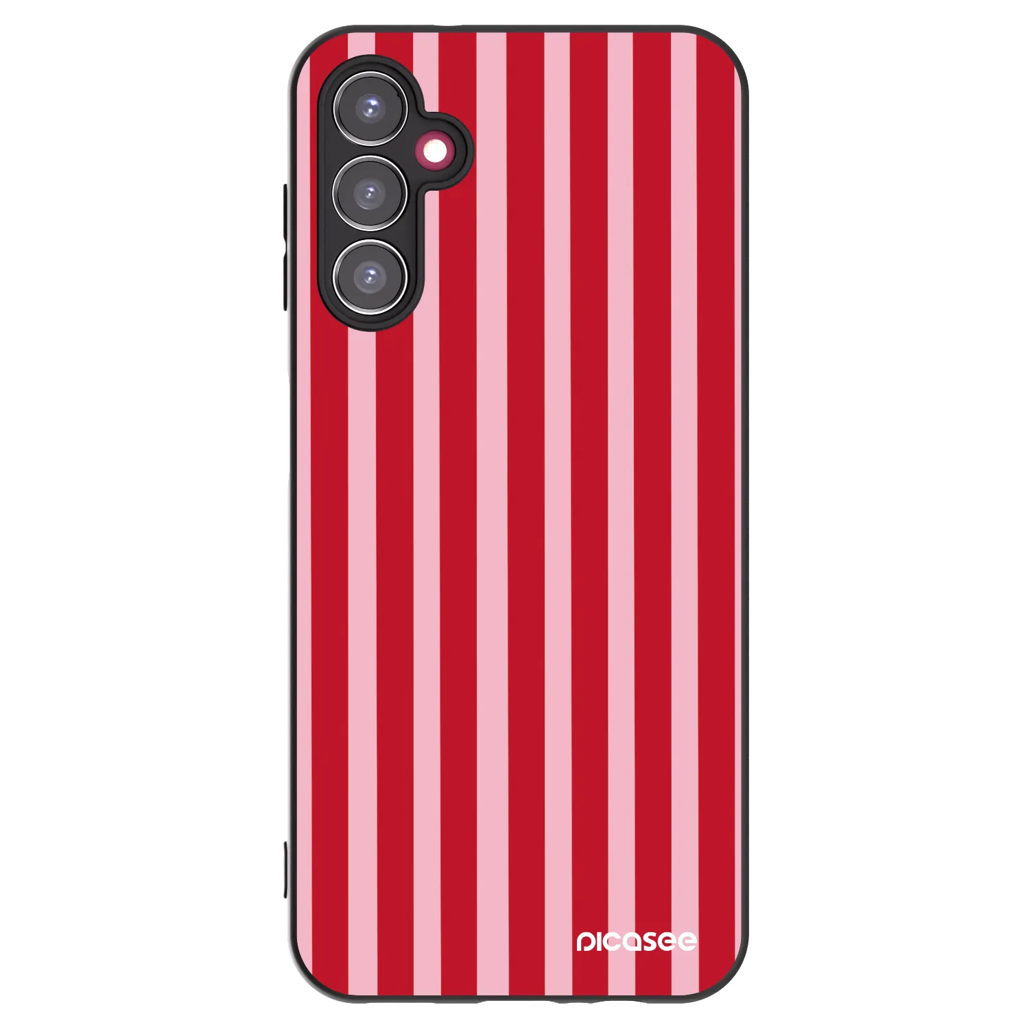 Picasee Samsung Galaxy A14 5G A146P Hülle - Schwarzes Silikon - Lines red