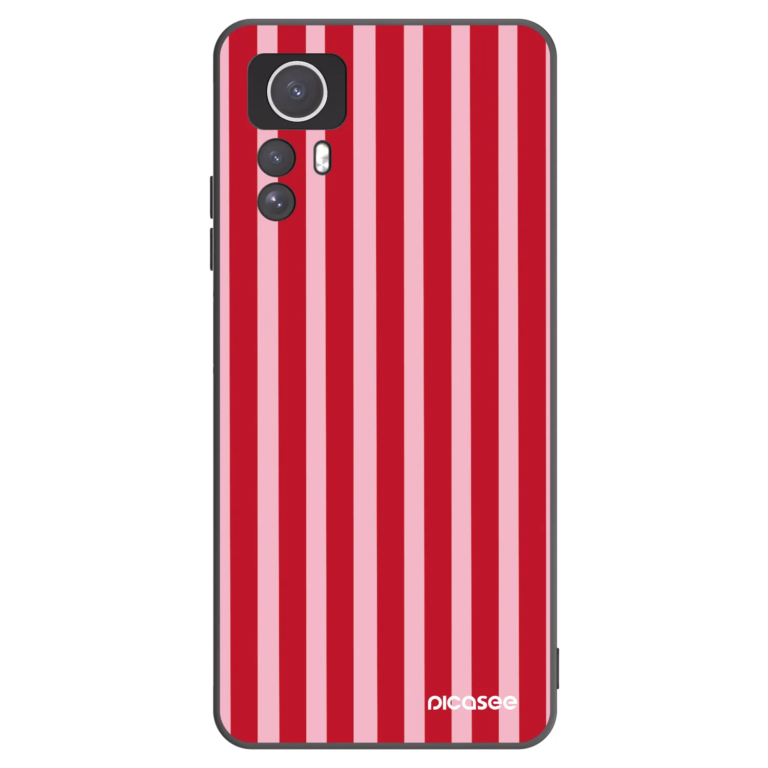 Picasee Xiaomi Redmi Note 12S Hülle - Schwarzes Silikon - Lines red
