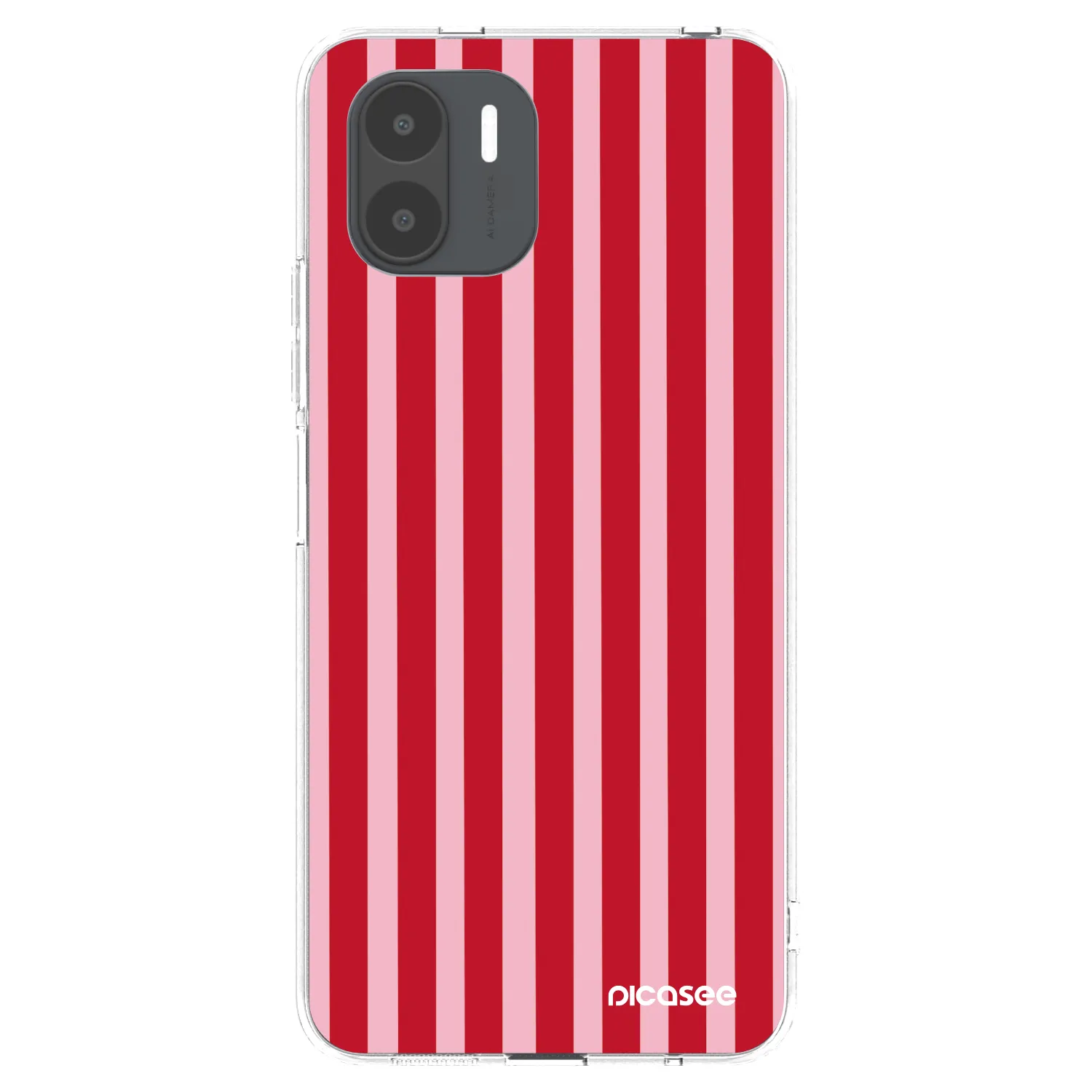 Picasee Xiaomi Redmi A2 Hülle - Transparentes Silikon - Lines red