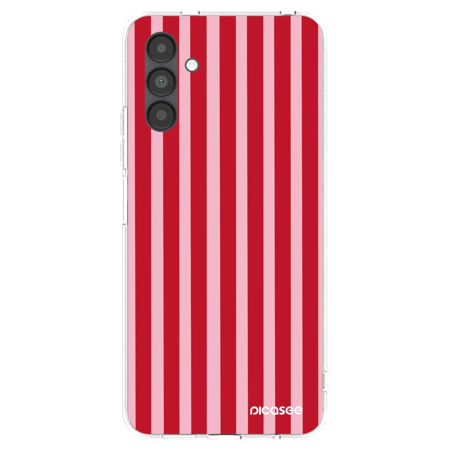 Picasee Samsung Galaxy A04s A047F Hülle - Transparentes Silikon - Lines red