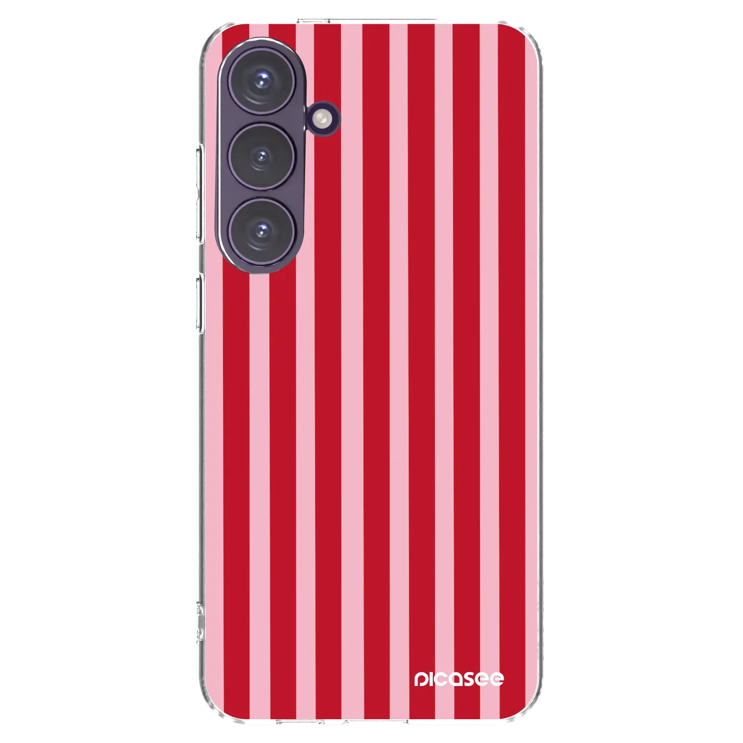 Picasee Samsung Galaxy S24+ S926B 5G Hülle - Transparentes Silikon - Lines red