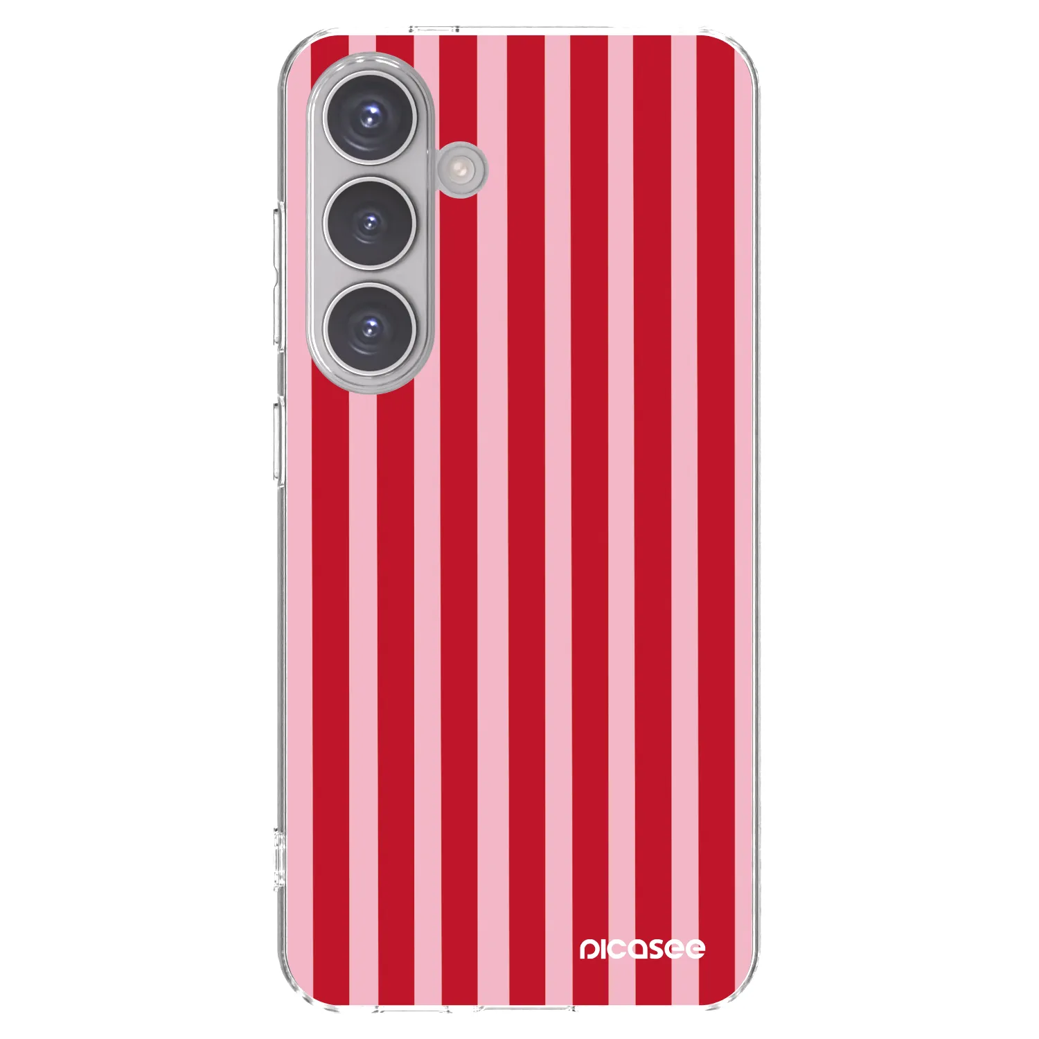 Picasee Samsung Galaxy S24 S921B 5G Hülle - Transparentes Silikon - Lines red