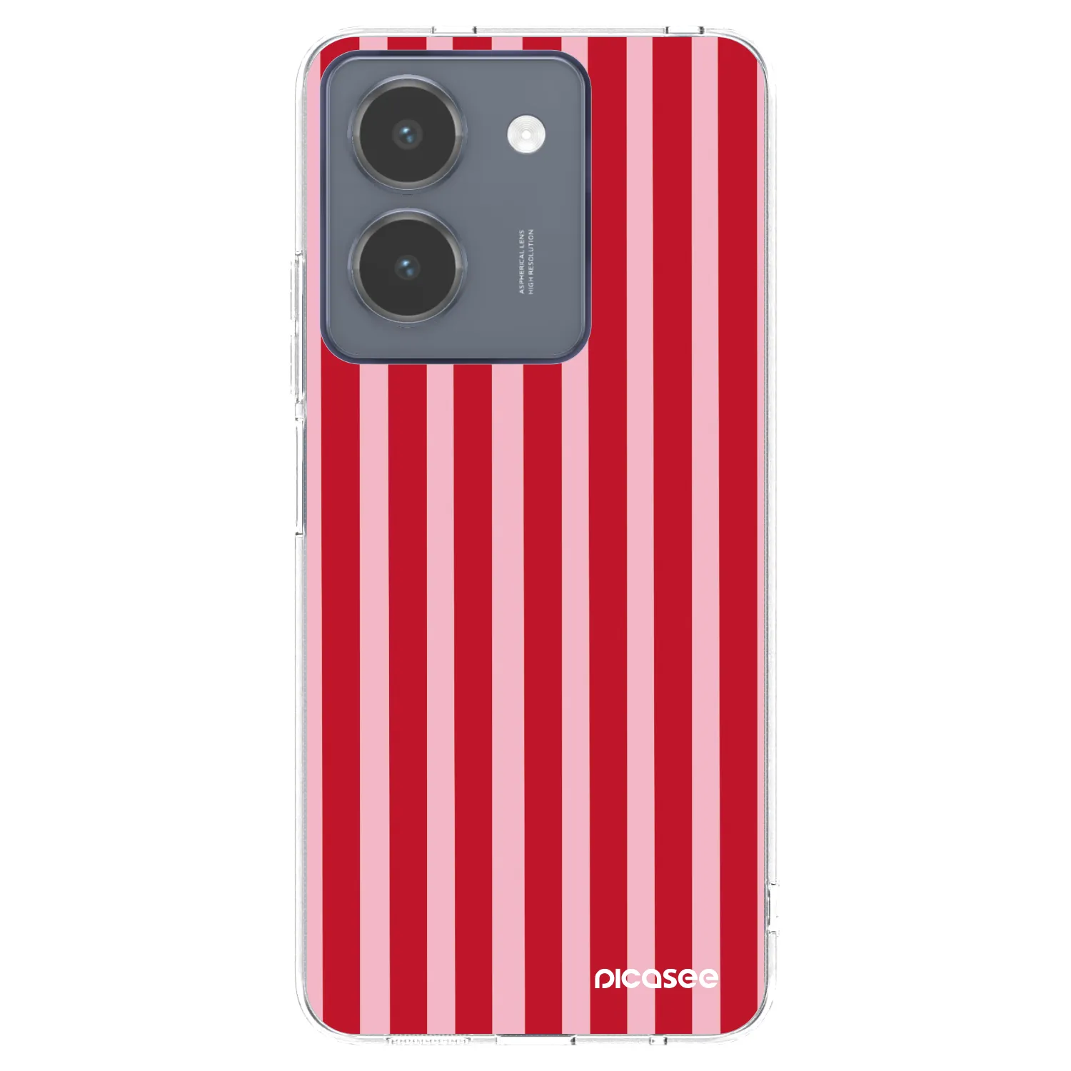 Picasee Vivo Y36 4G Hülle - Transparentes Silikon - Lines red