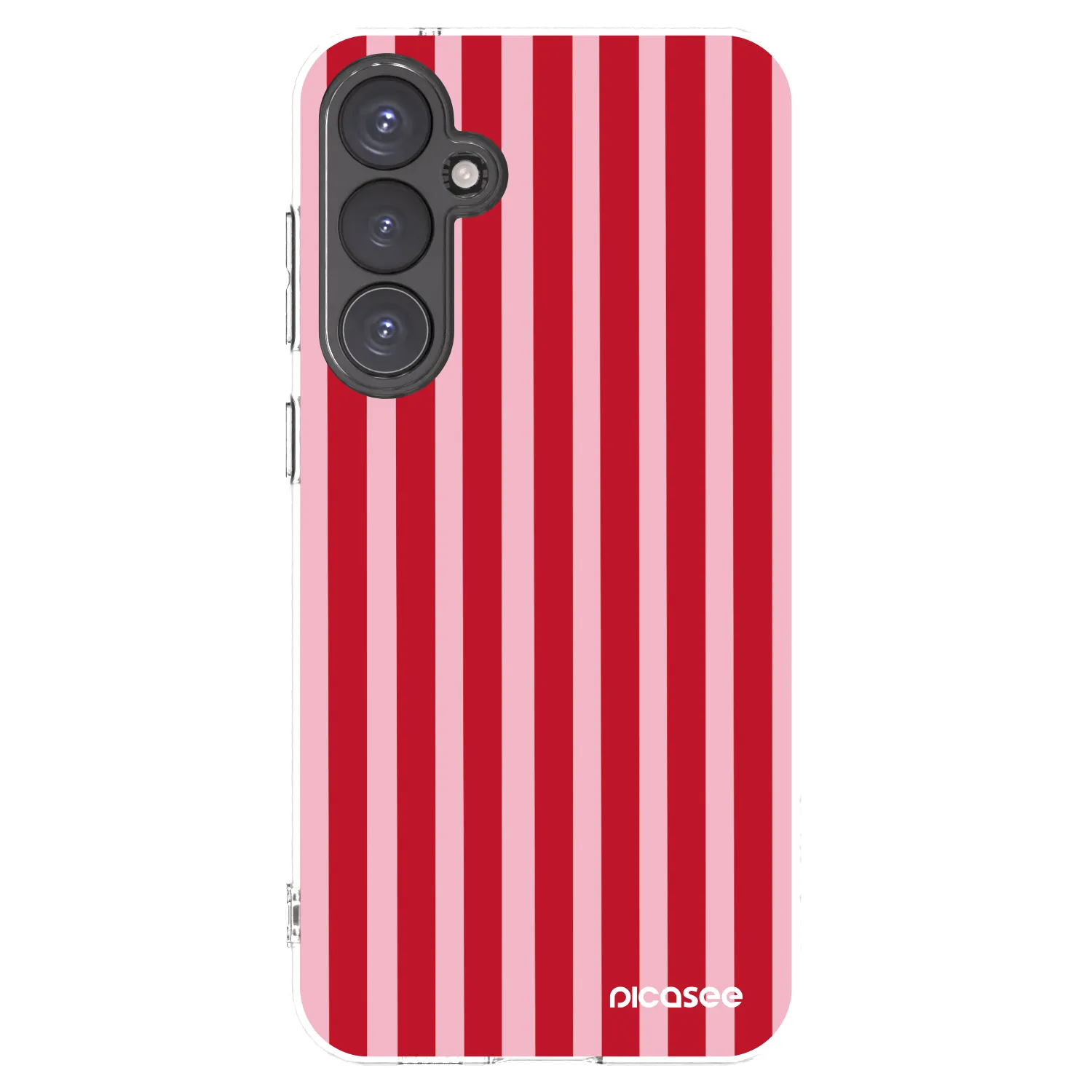 Picasee Samsung Galaxy S23 FE S711B Hülle - Transparentes Silikon - Lines red