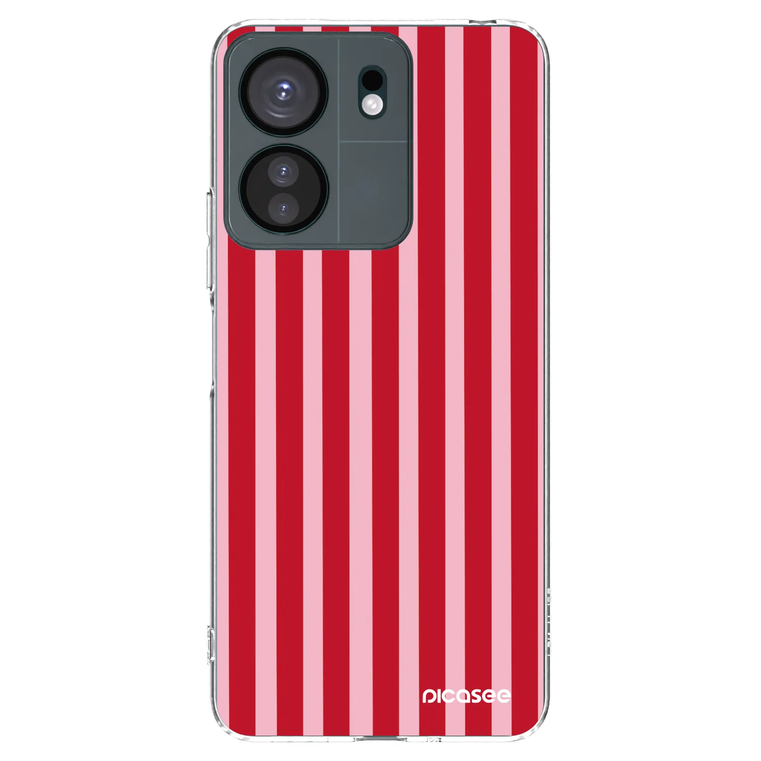 Picasee Xiaomi Redmi 13C 4G Hülle - Transparentes Silikon - Lines red