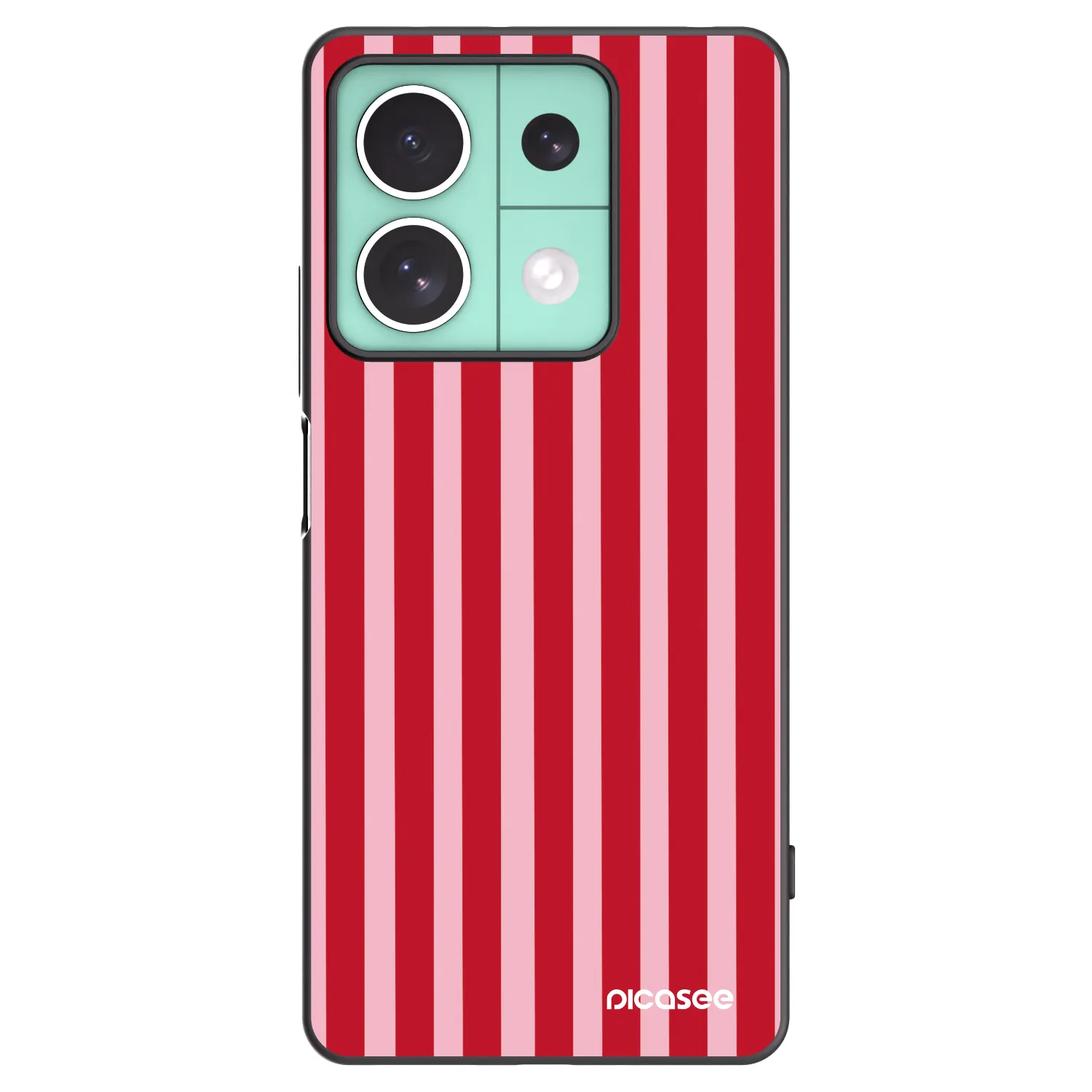 Picasee Xiaomi Redmi Note 13 5G Hülle - Schwarzes Silikon - Lines red