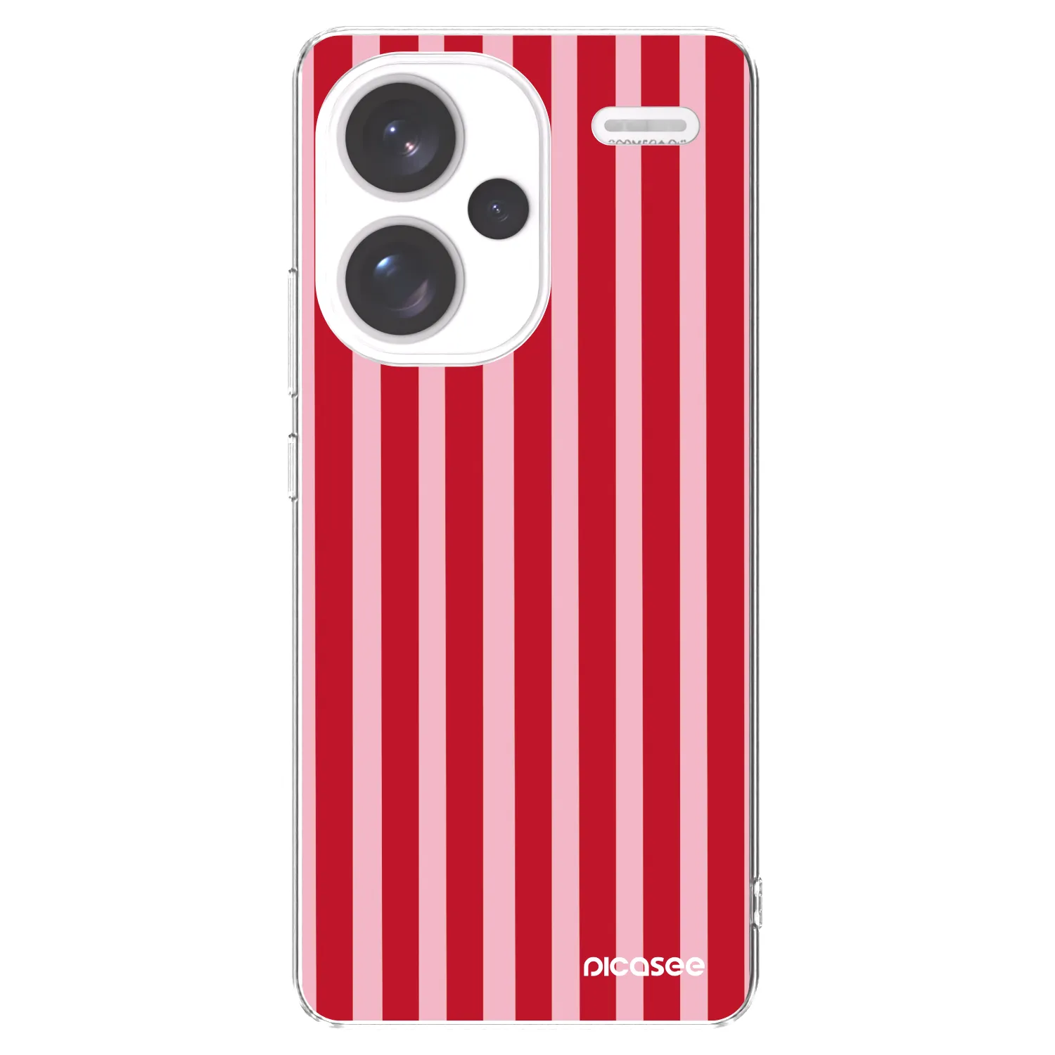 Picasee Xiaomi Redmi Note 13 Pro+ 5G Hülle - Transparentes Silikon - Lines red