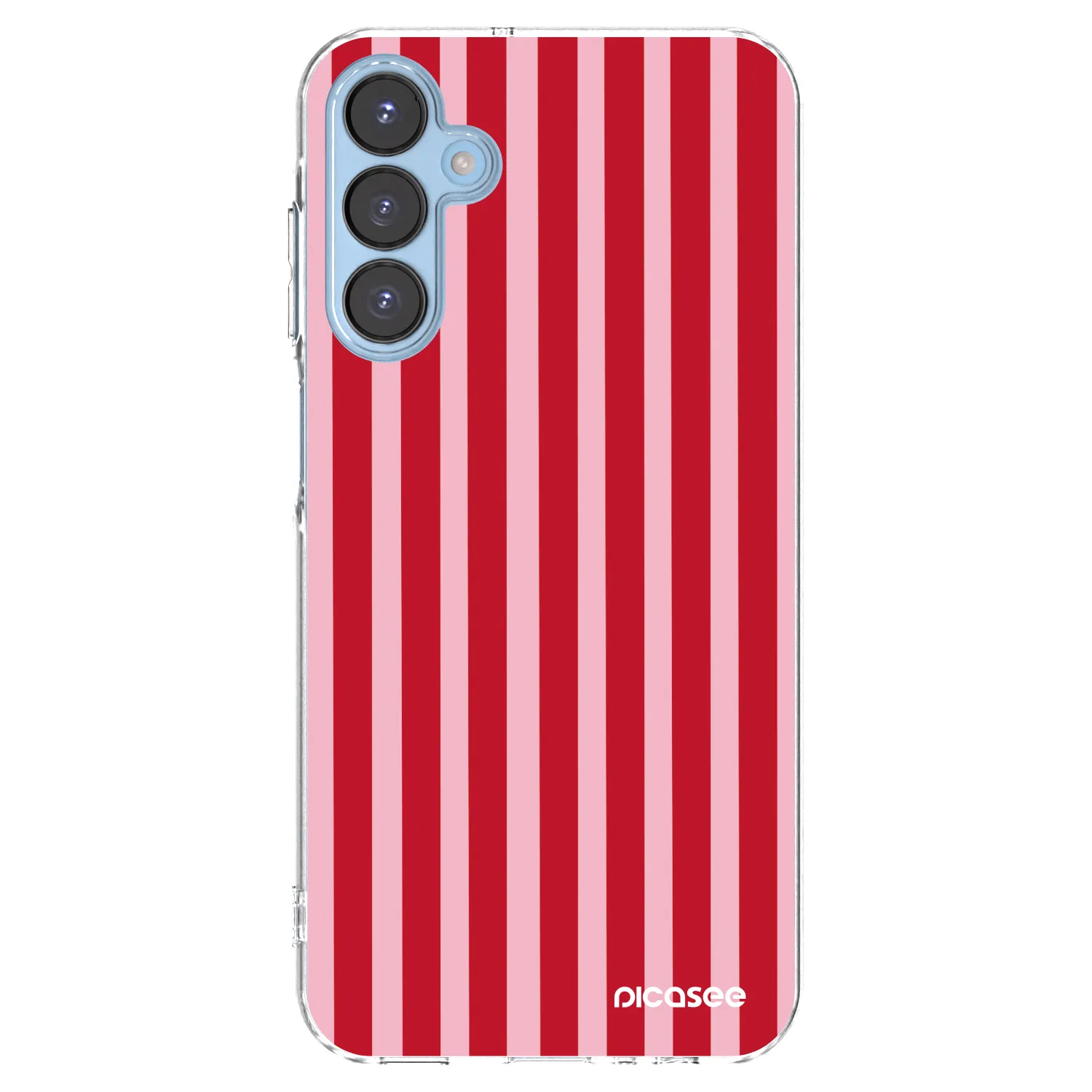 Picasee Samsung Galaxy A15 A156B 5G Hülle - Transparentes Silikon - Lines red