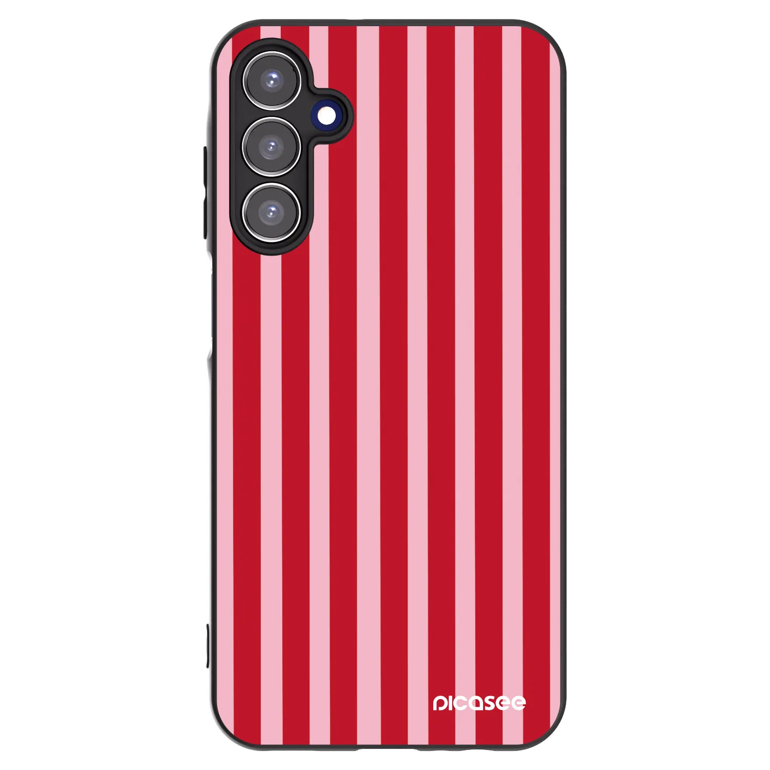 Picasee Samsung Galaxy A15 A155F 4G Hülle - Schwarzes Silikon - Lines red