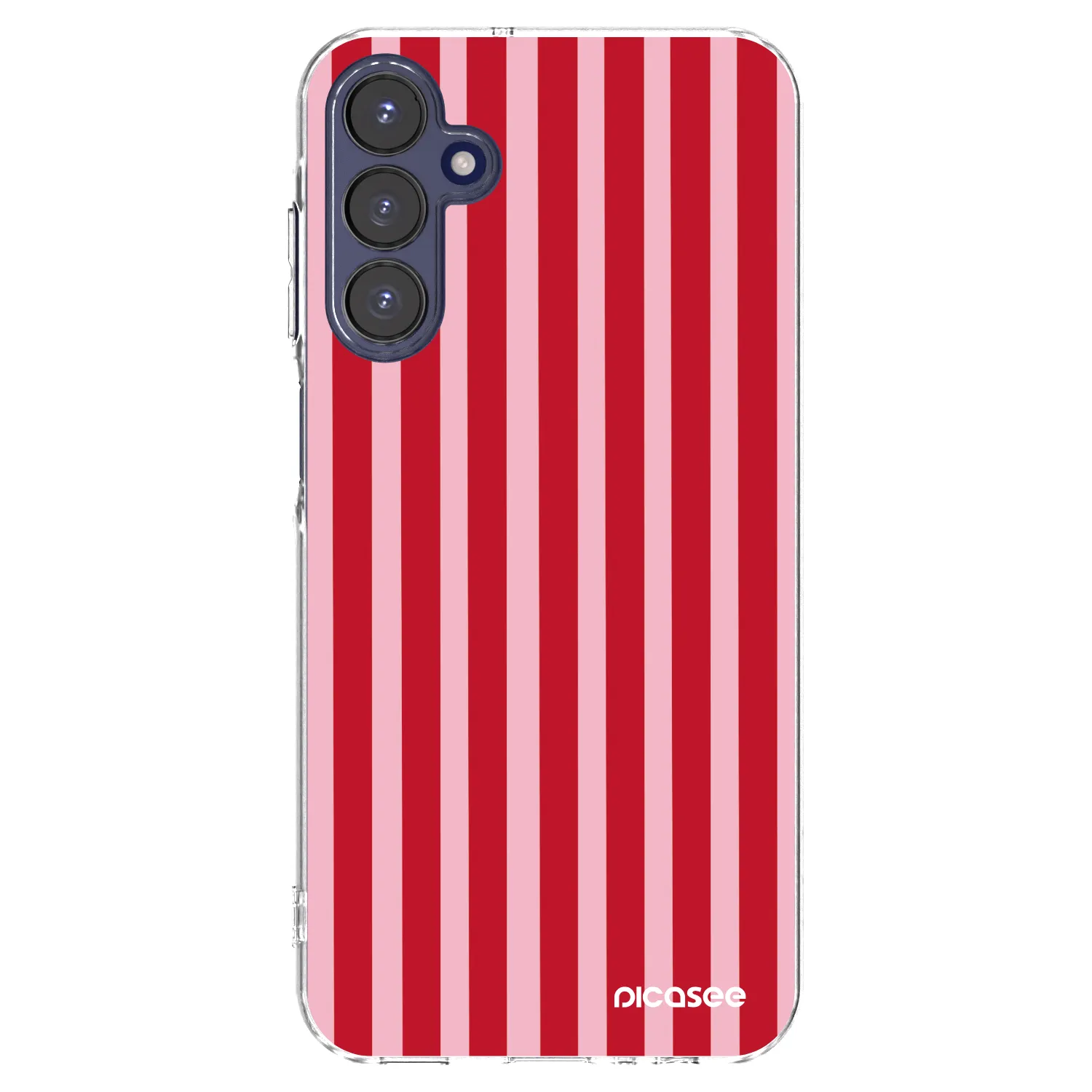 Picasee Samsung Galaxy A15 A155F 4G Hülle - Transparentes Silikon - Lines red