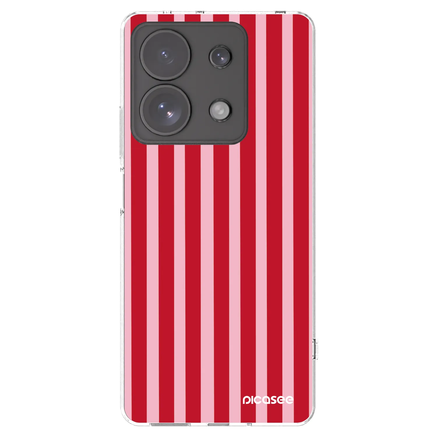 Picasee Xiaomi Redmi Note 13 Pro 4G Hülle - Transparentes Silikon - Lines red
