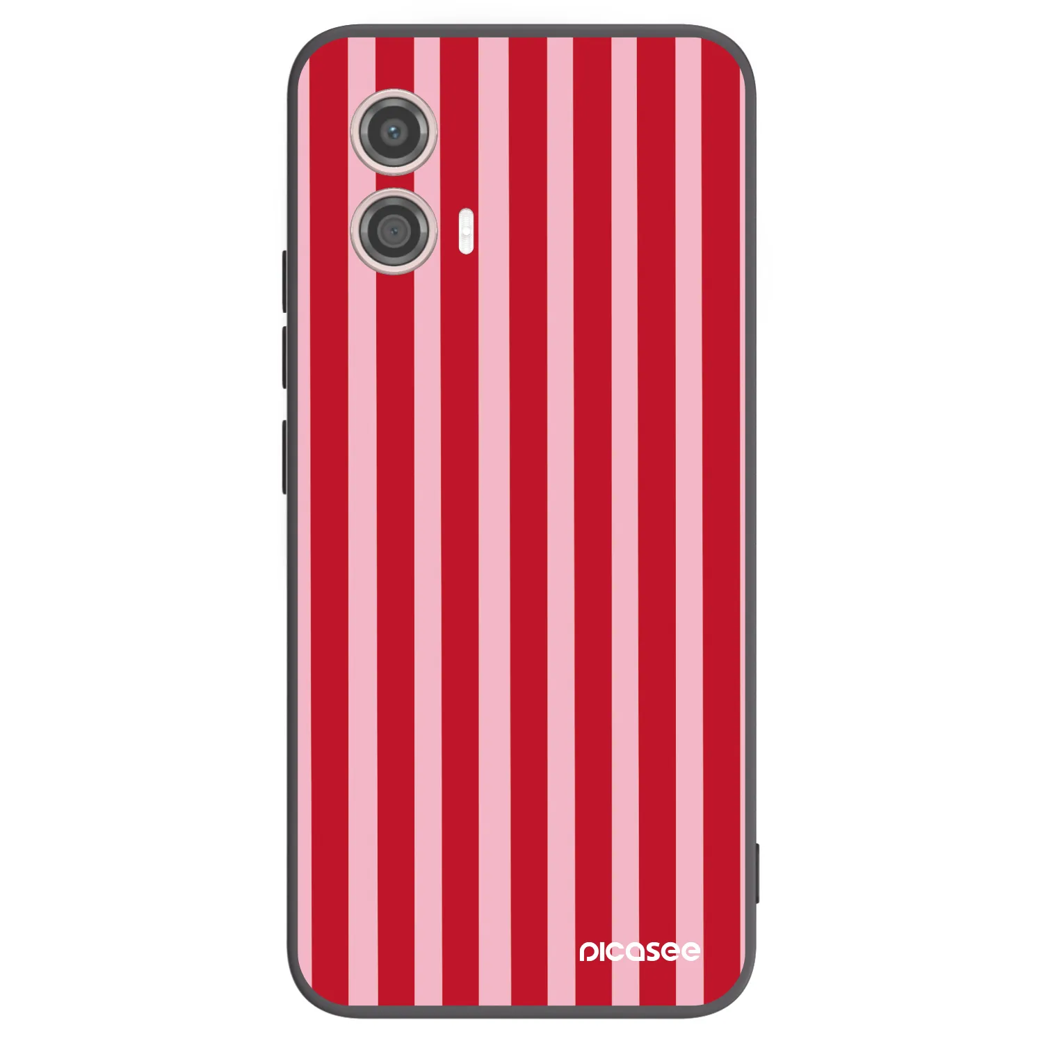 Picasee Motorola Moto G53 5G Hülle - Schwarzes Silikon - Lines red