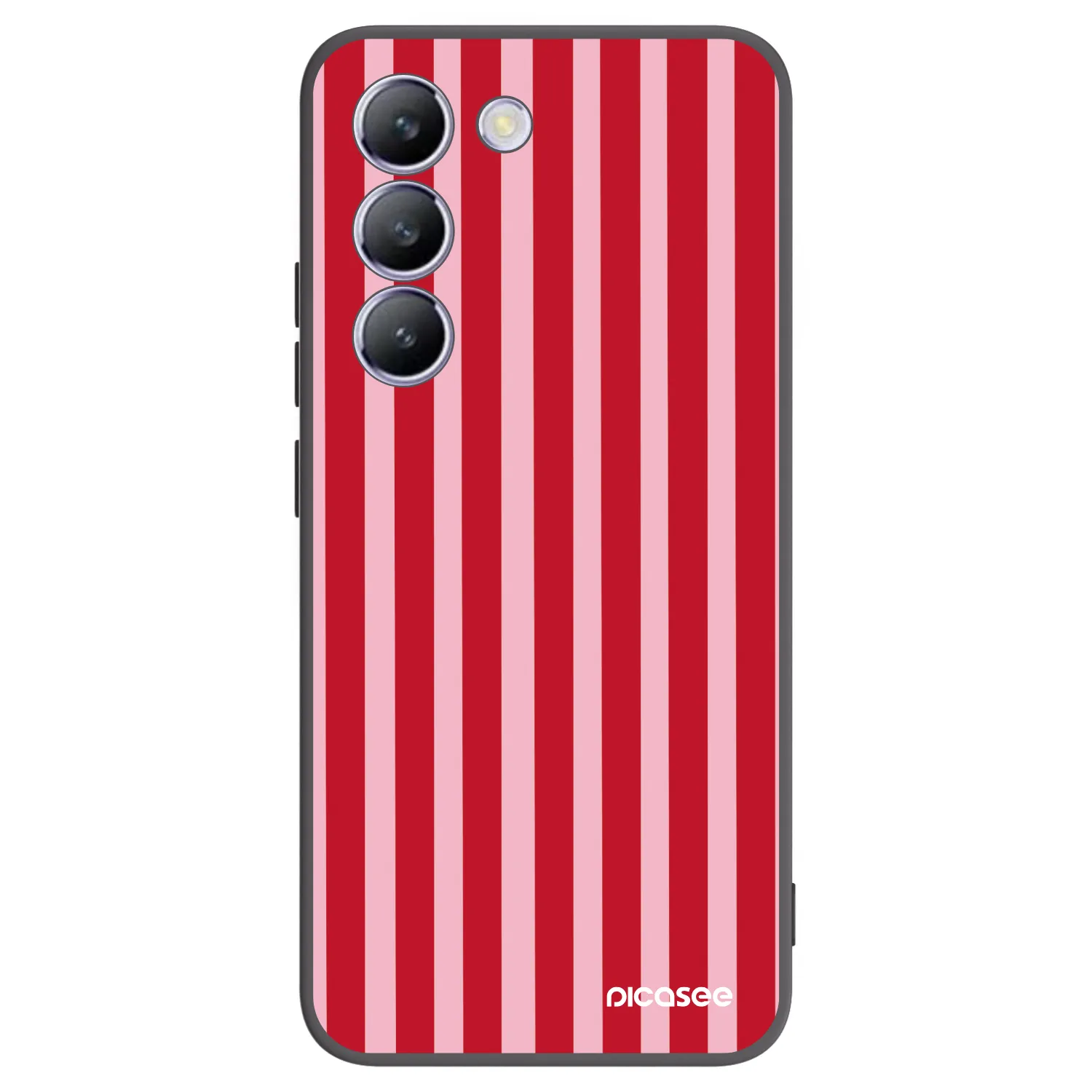 Picasee Vivo V40 SE 5G Hülle - Schwarzes Silikon - Lines red