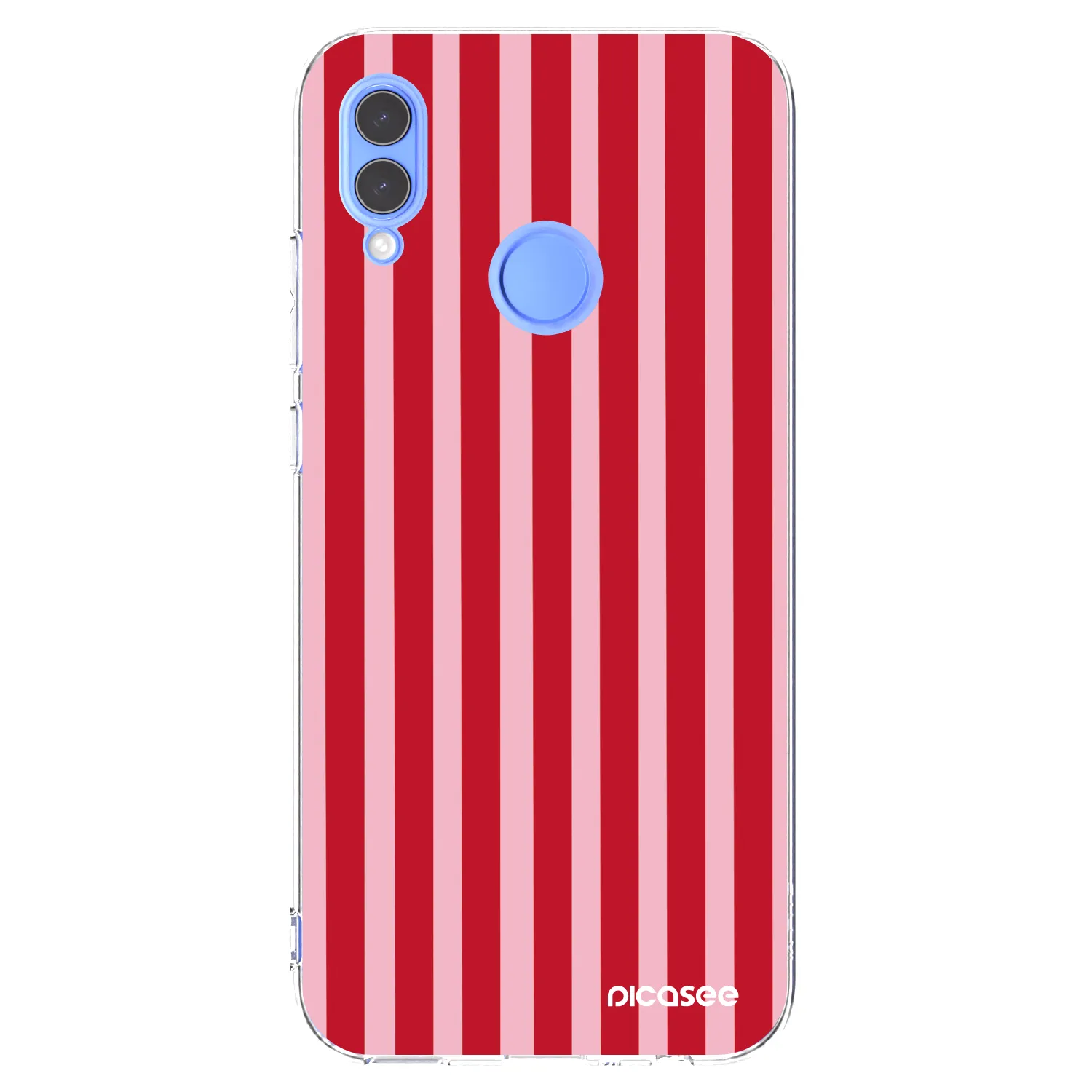 Picasee Honor 10 Lite Hülle - Transparentes Silikon - Lines red