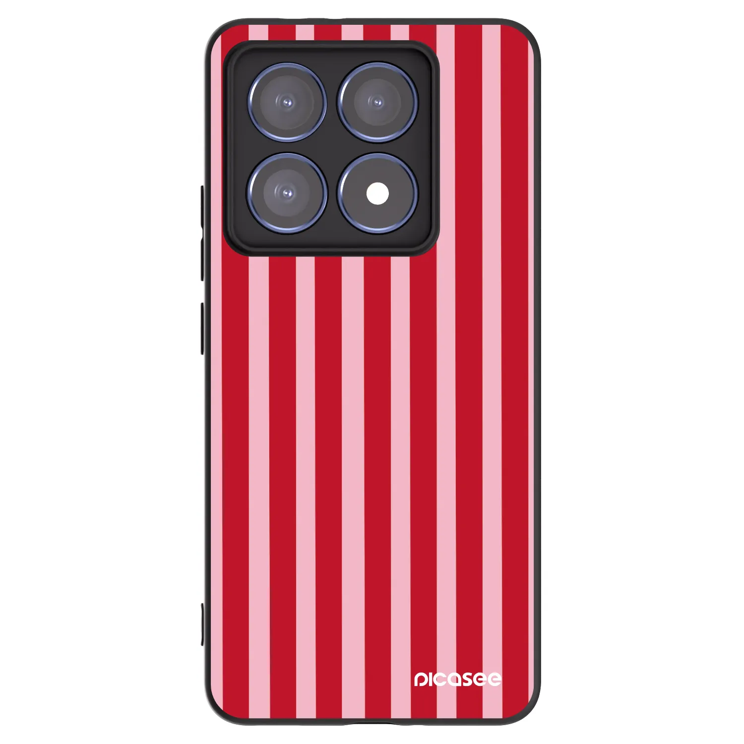 Picasee Xiaomi 14T Pro Hülle - Schwarzes Silikon - Lines red