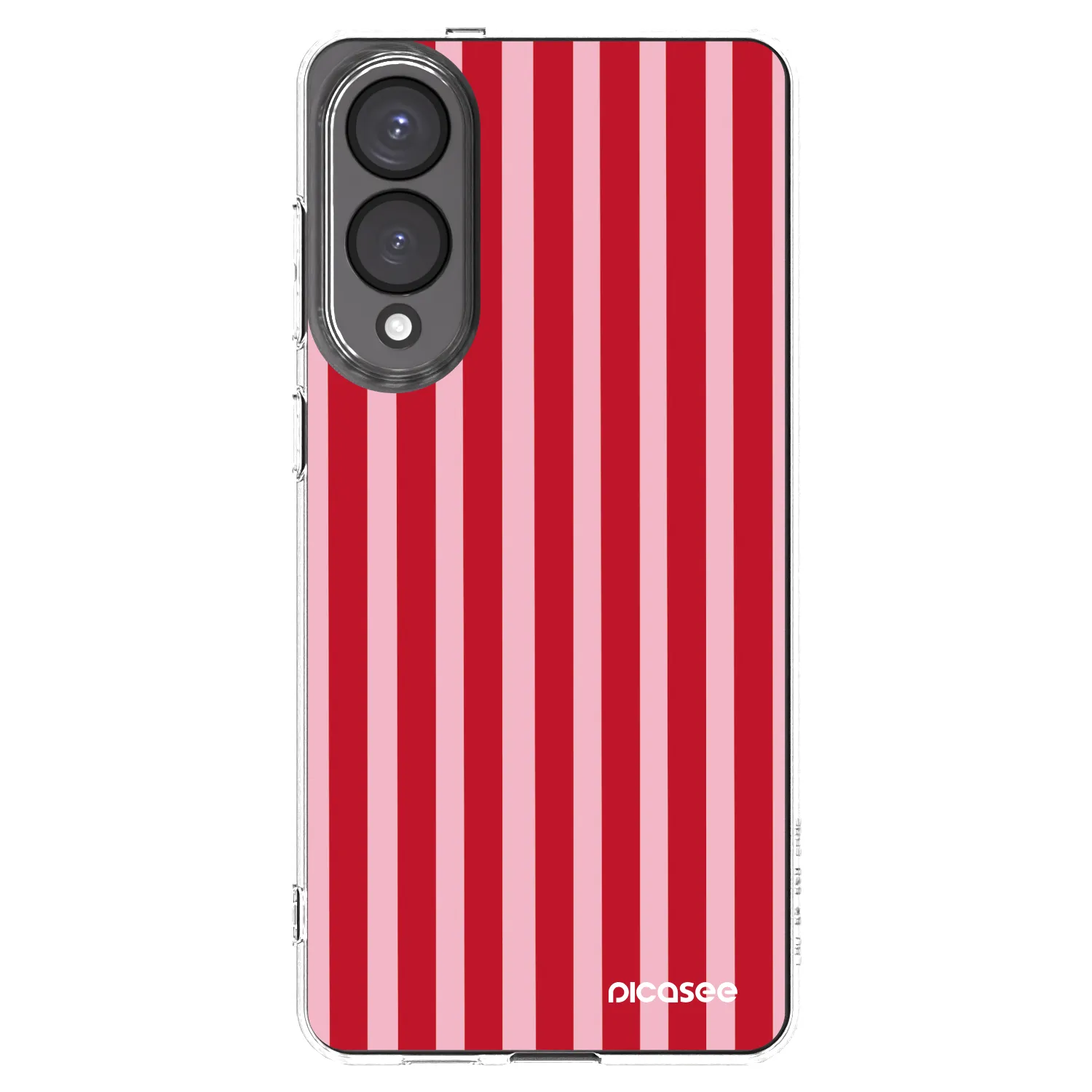 Picasee Samsung Galaxy S25 Edge 5G Hülle - Transparentes Silikon - Lines red