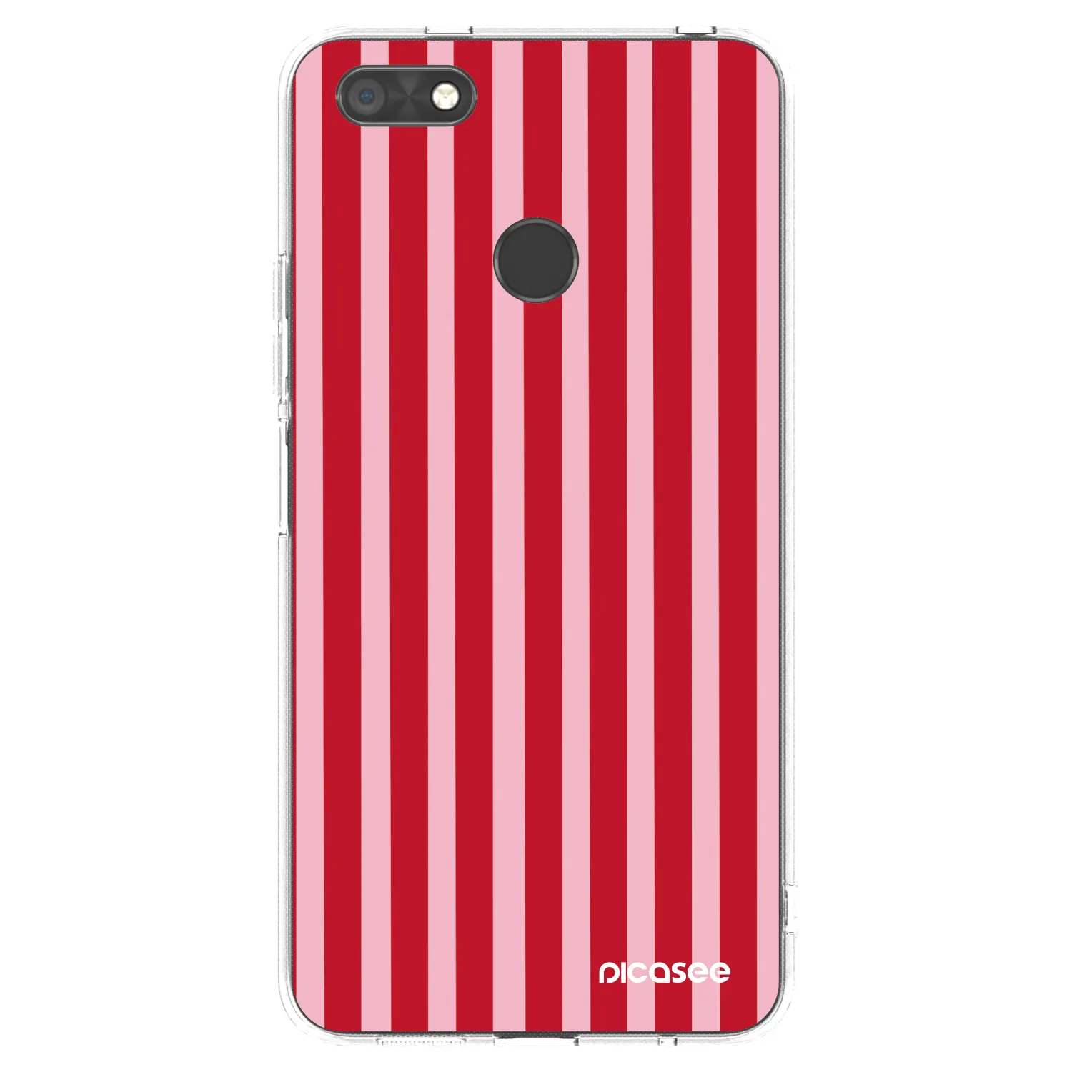 Picasee Huawei P9 Lite Mini Hülle - Transparentes Silikon - Lines red