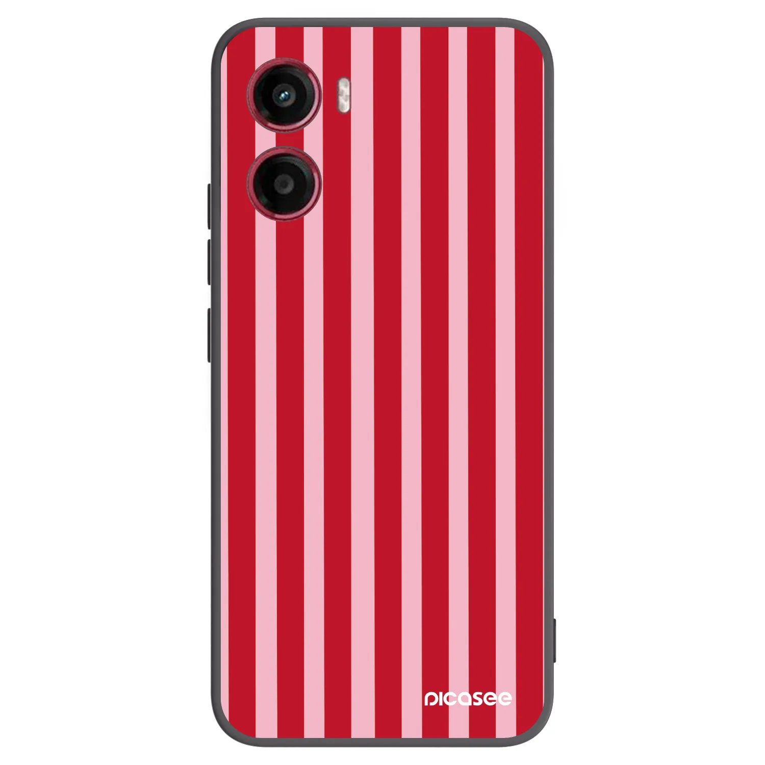 Picasee Motorola Moto G05 Hülle - Schwarzes Silikon - Lines red