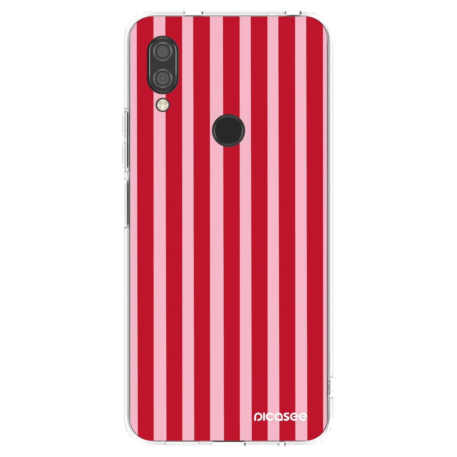 Picasee Xiaomi Redmi 7 Hülle - Transparentes Silikon - Lines red