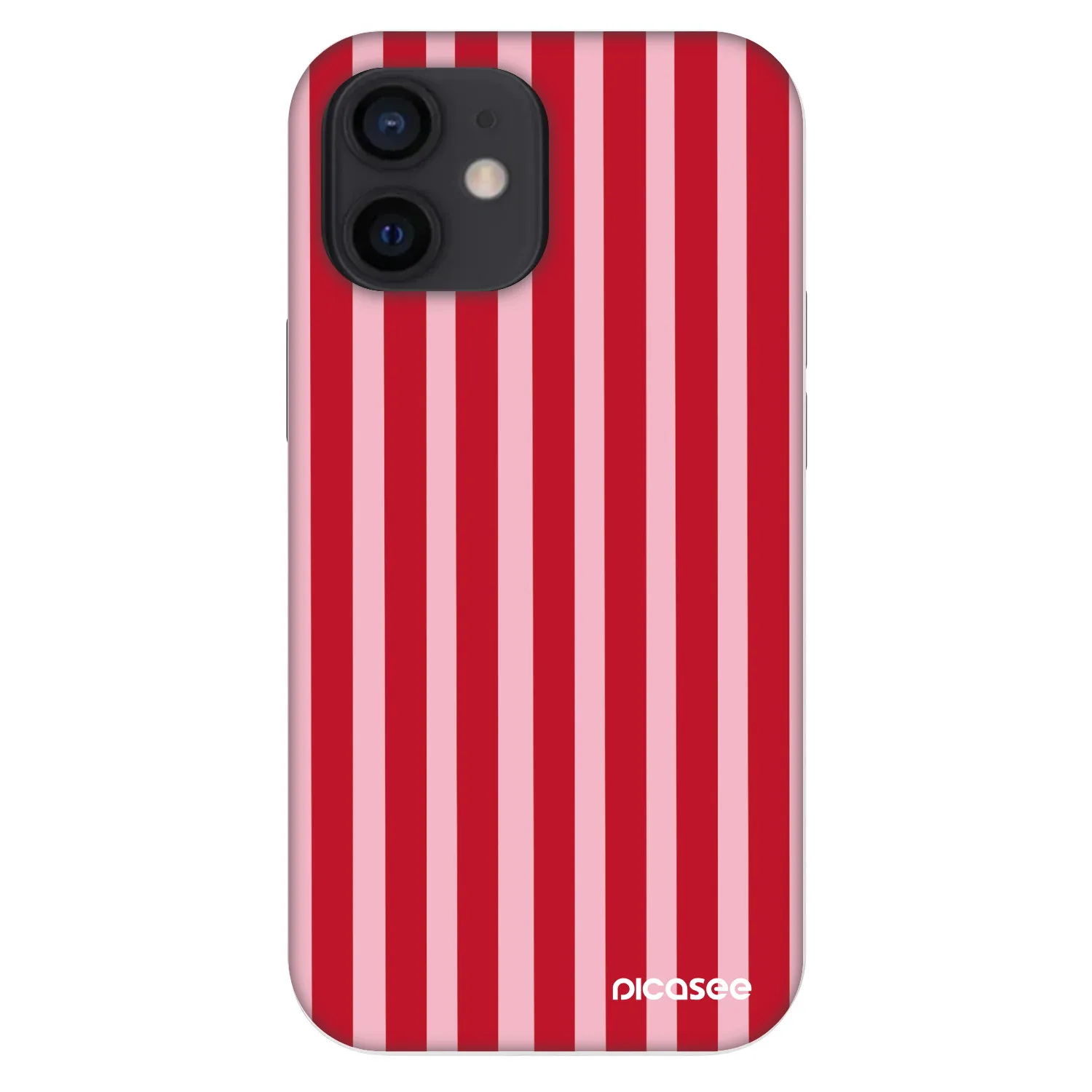 Picasee Fashion Case für Apple iPhone 12 mini - Lines red
