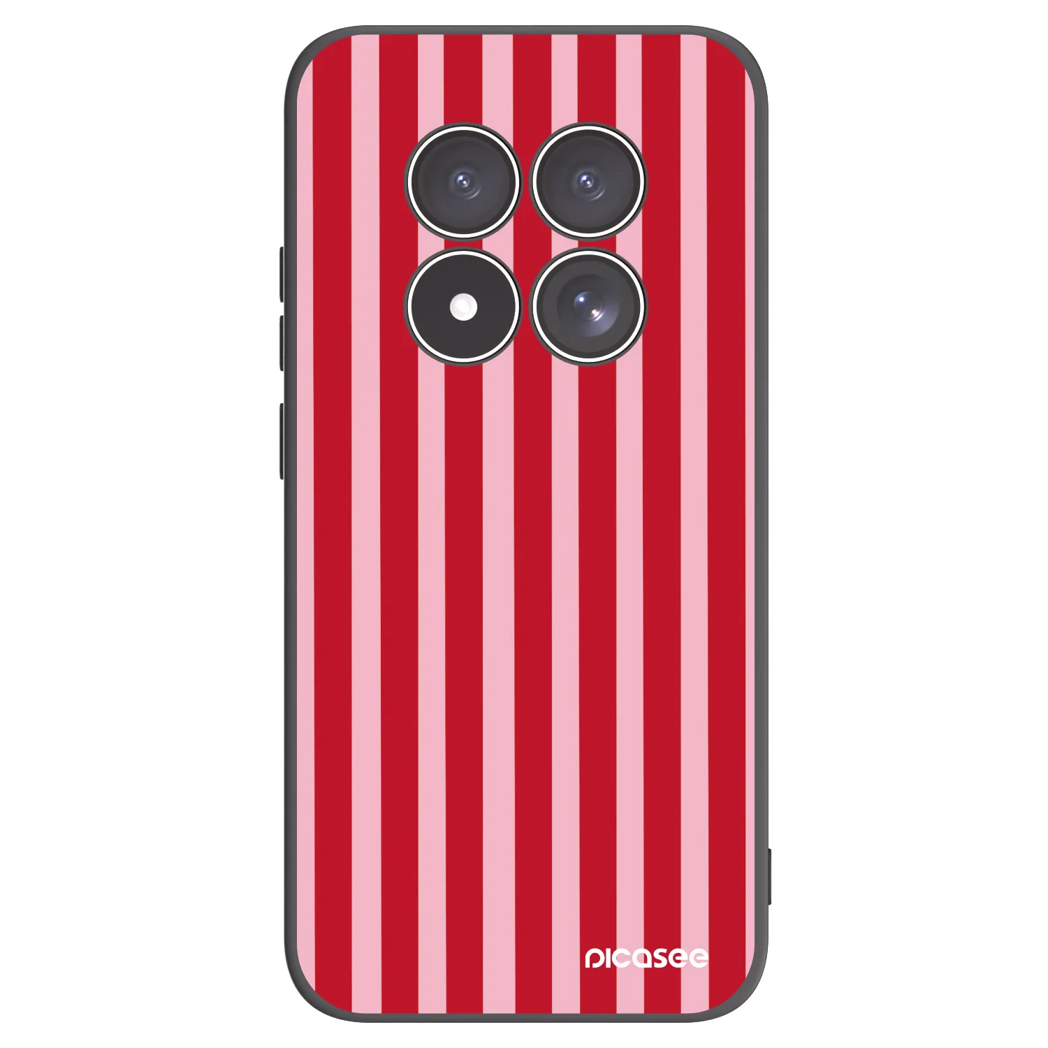 Picasee Xiaomi Redmi Note 15 Pro 4G Hülle - Schwarzes Silikon - Lines red