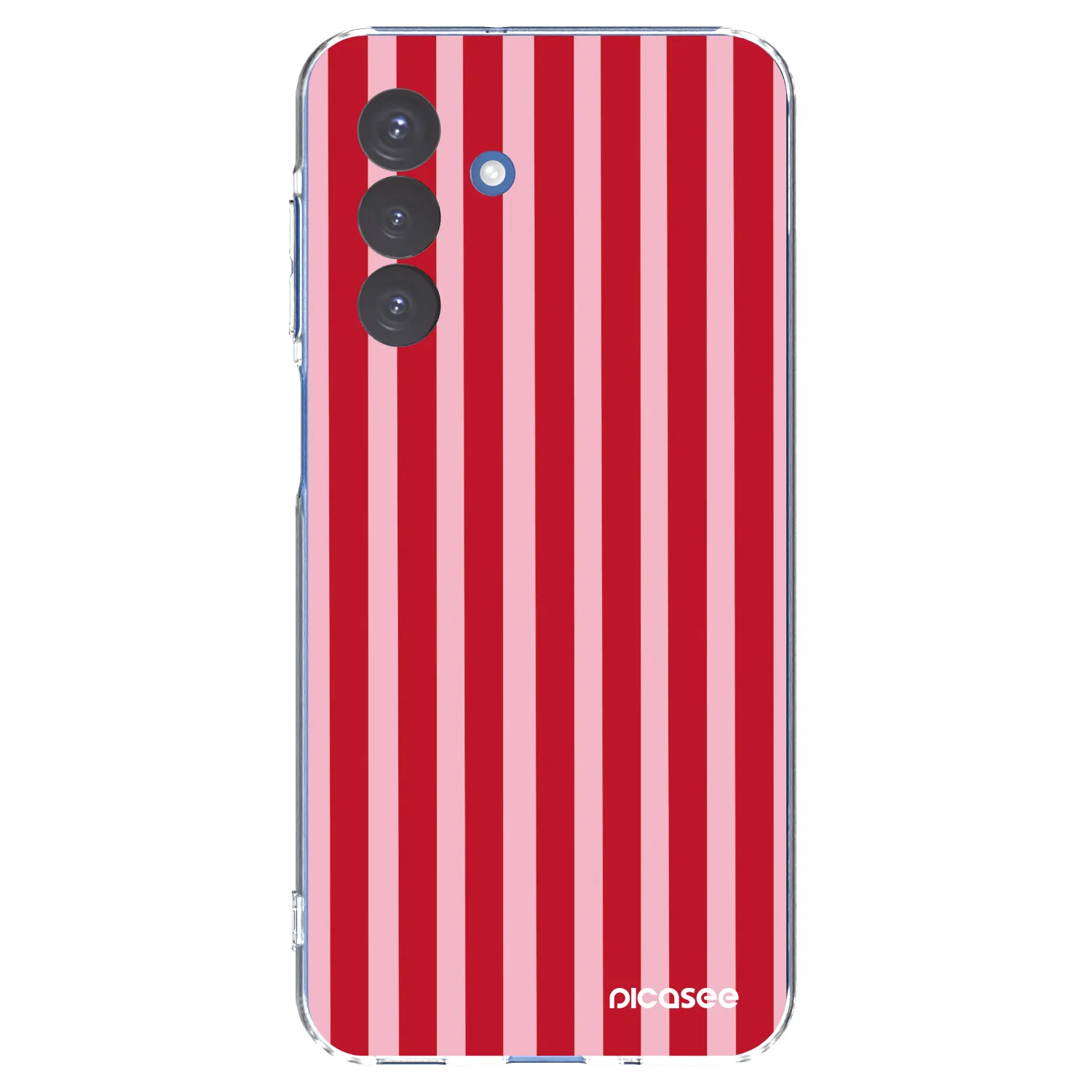 Picasee Samsung Galaxy A17 5G Hülle - Transparentes Silikon - Lines red