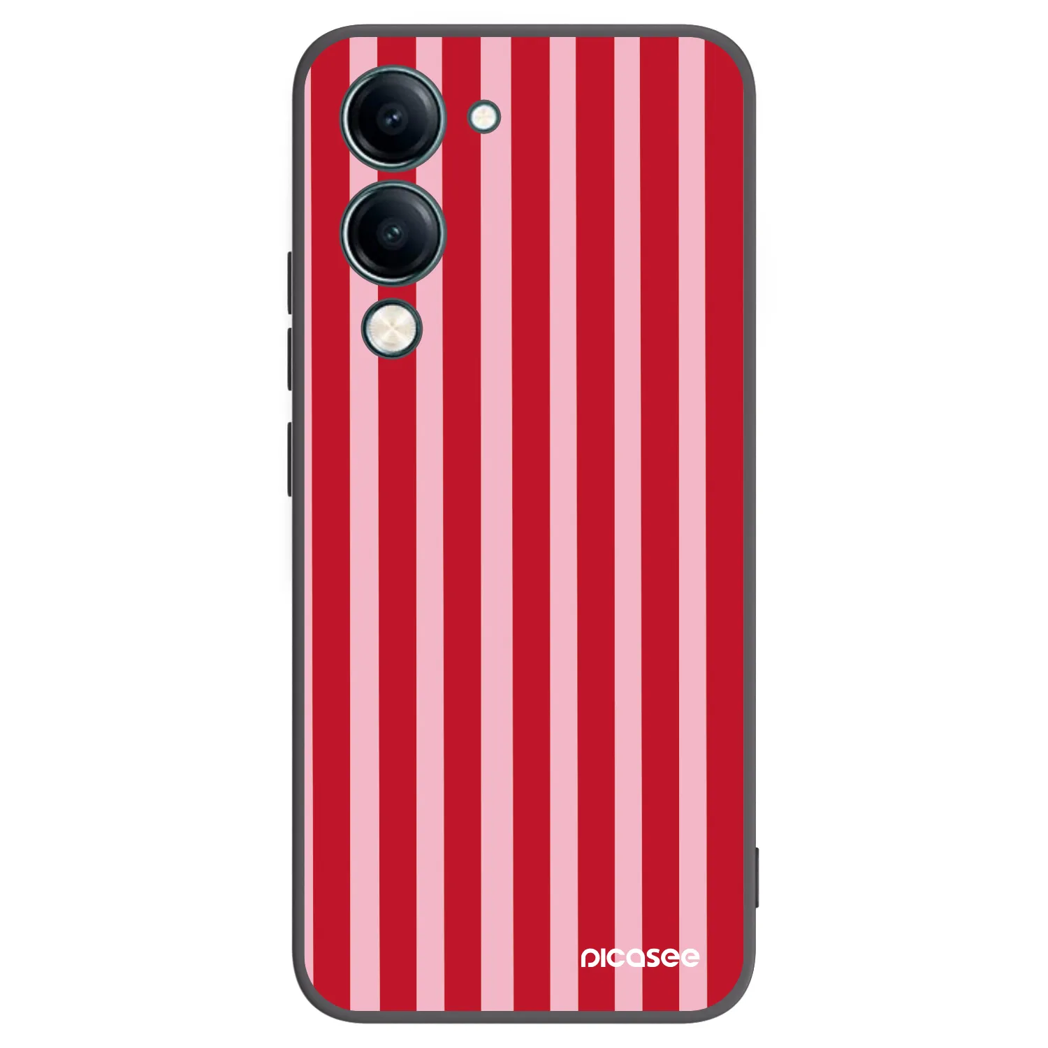 Picasee Vivo Y29s 5G Hülle - Schwarzes Silikon - Lines red