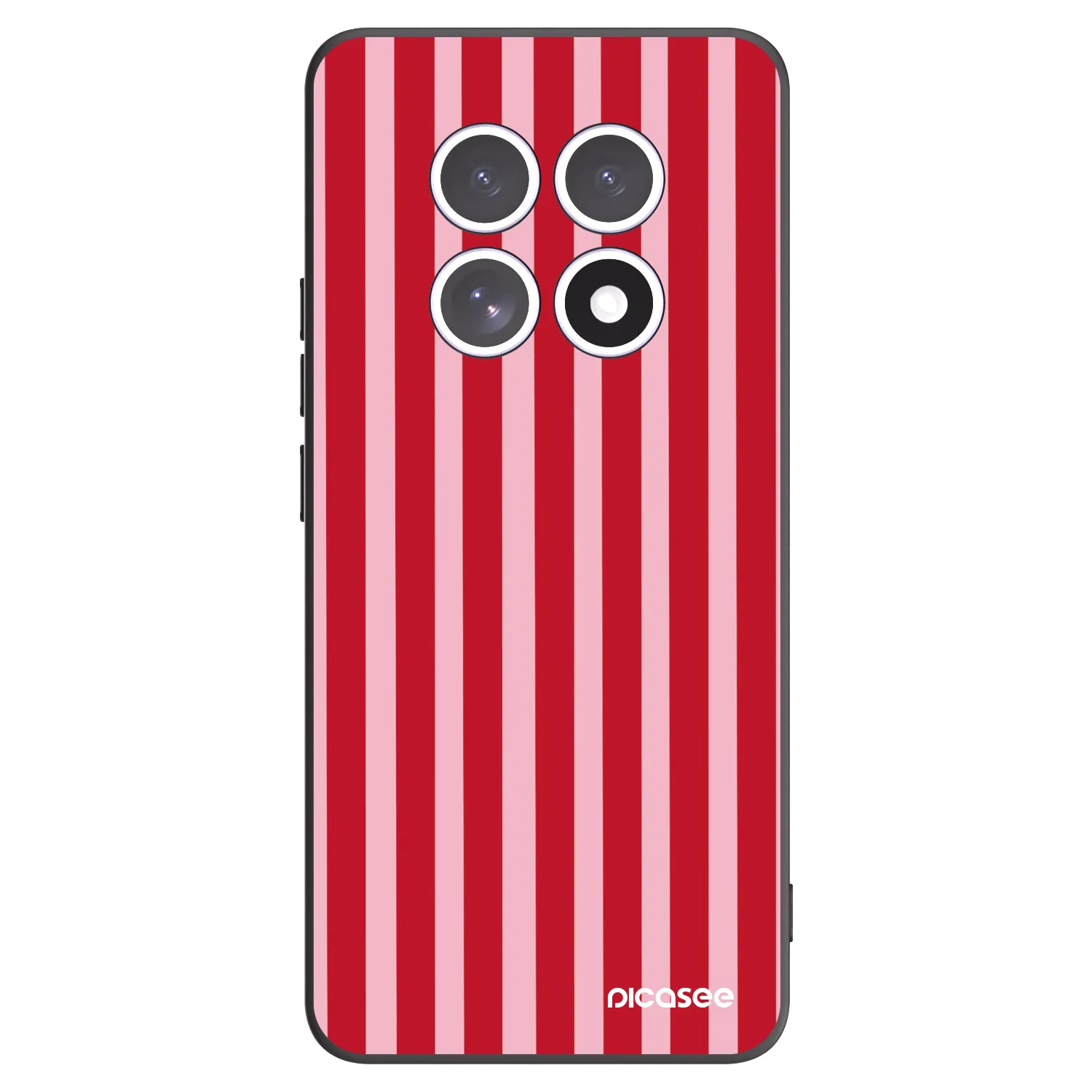 Picasee Xiaomi Redmi Note 15 4G Hülle - Schwarzes Silikon - Lines red