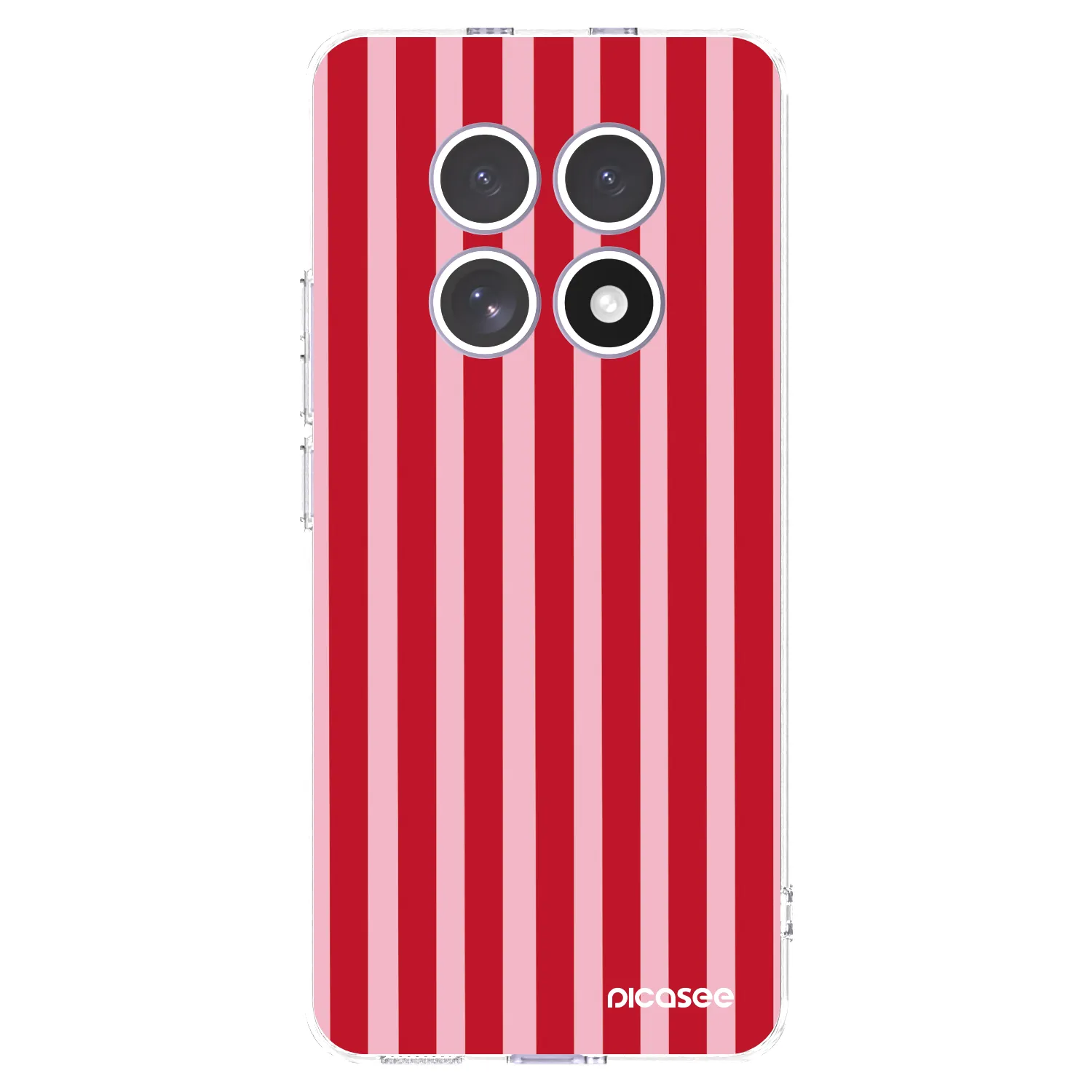Picasee Xiaomi Redmi Note 15 4G Hülle - Transparentes Silikon - Lines red