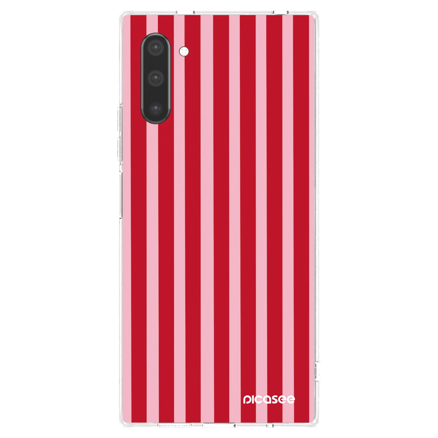 Picasee Samsung Galaxy Note 10 N970F Hülle - Transparentes Silikon - Lines red